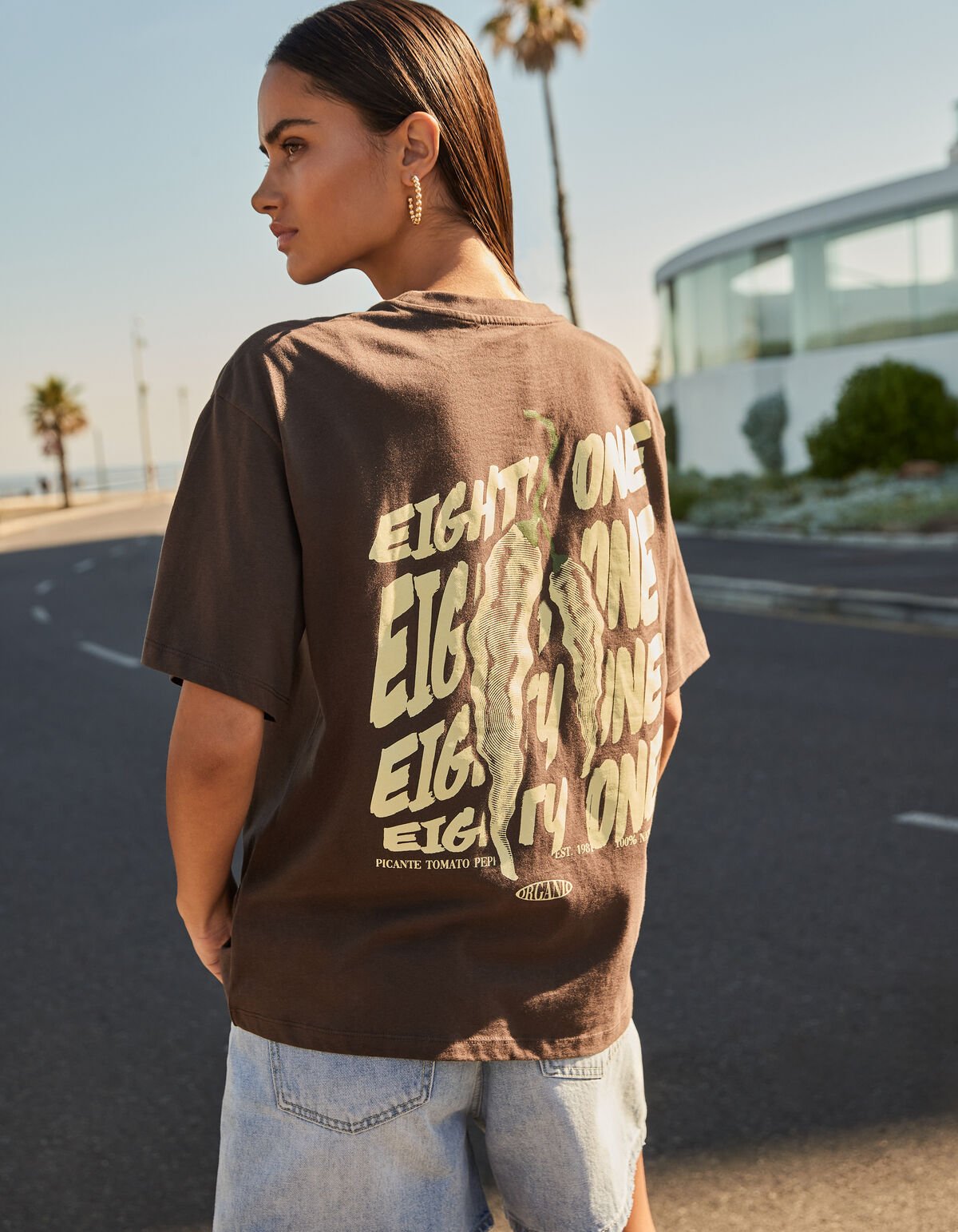 Pepper Artwork T-shirt Bruin SHOEBY WOMEN