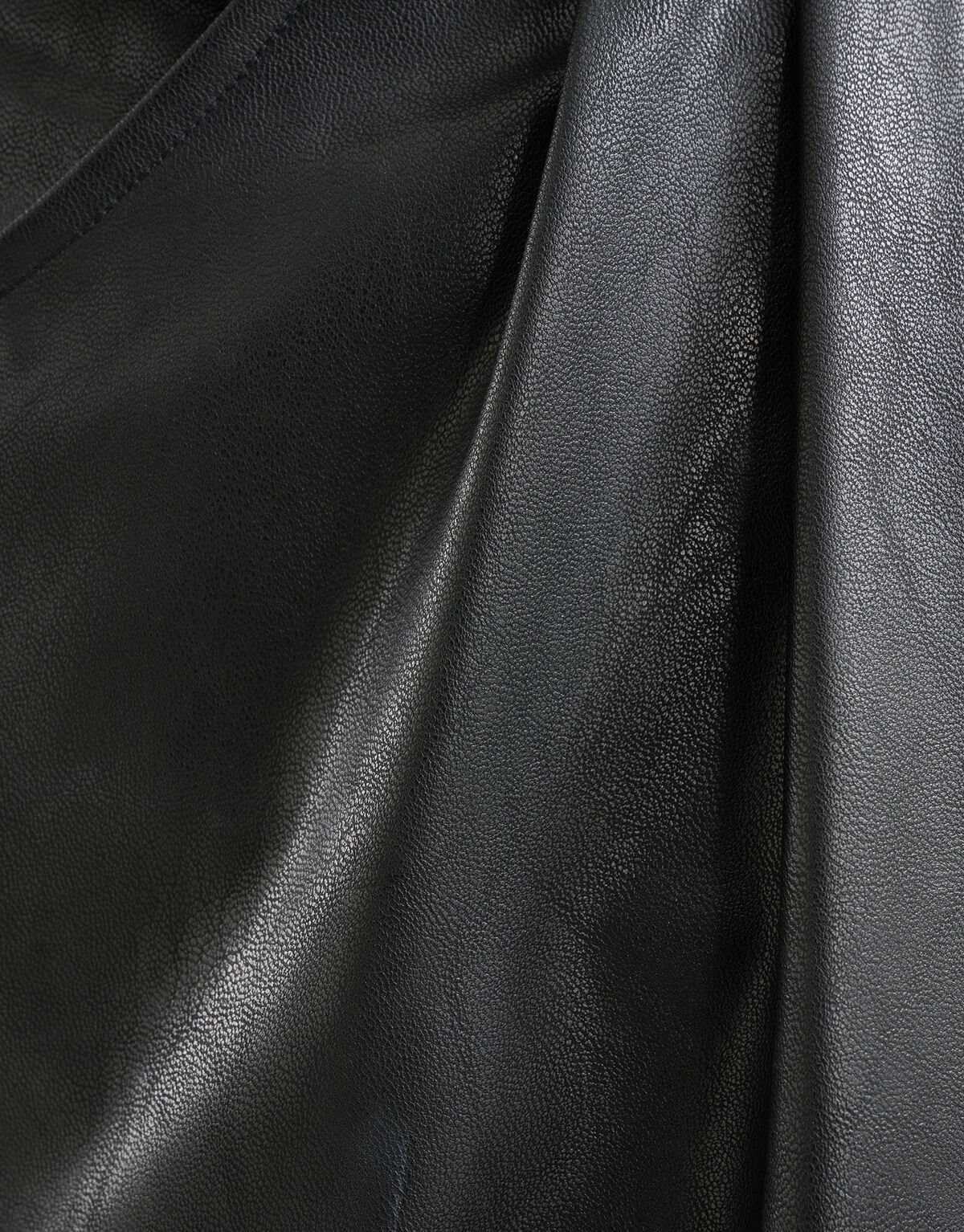 Vegan Leren Midi Rok Zwart SHOEBY WOMEN