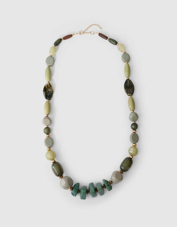 Multi Beaded Ketting Groen By Lonneke SHOEBY ACCESSOIRES