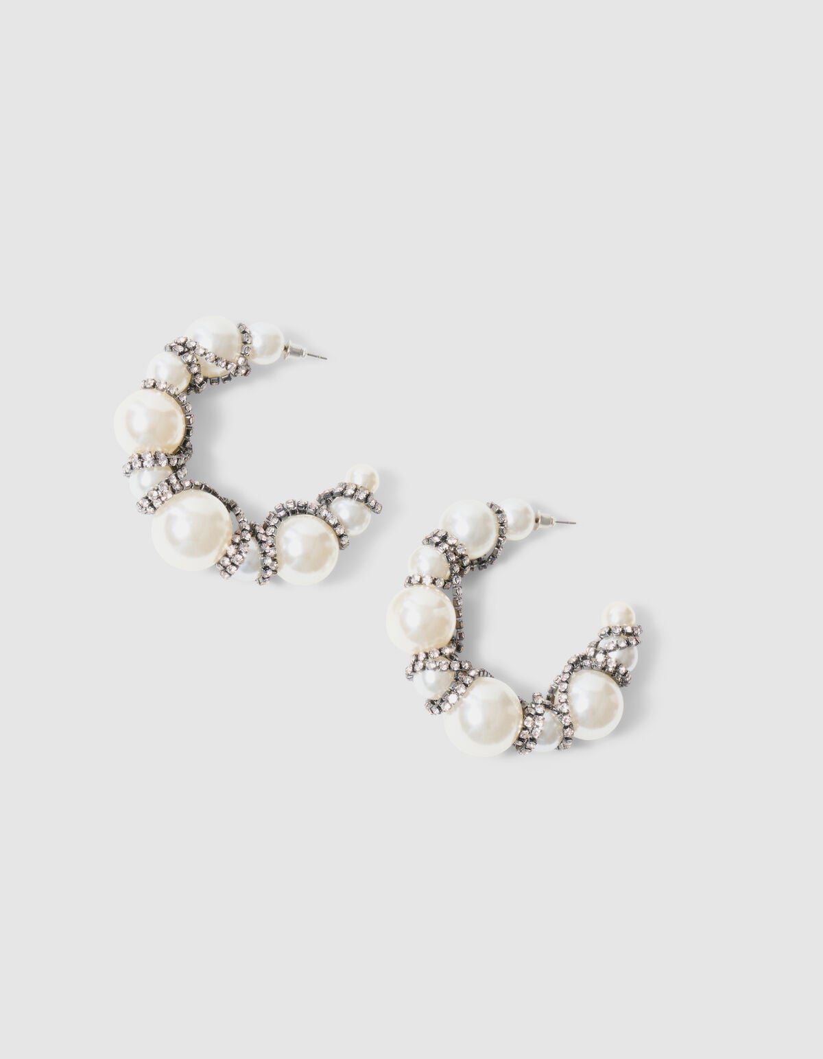 Parel Hoops Oorbellen Gebroken Wit SHOEBY ACCESSOIRES