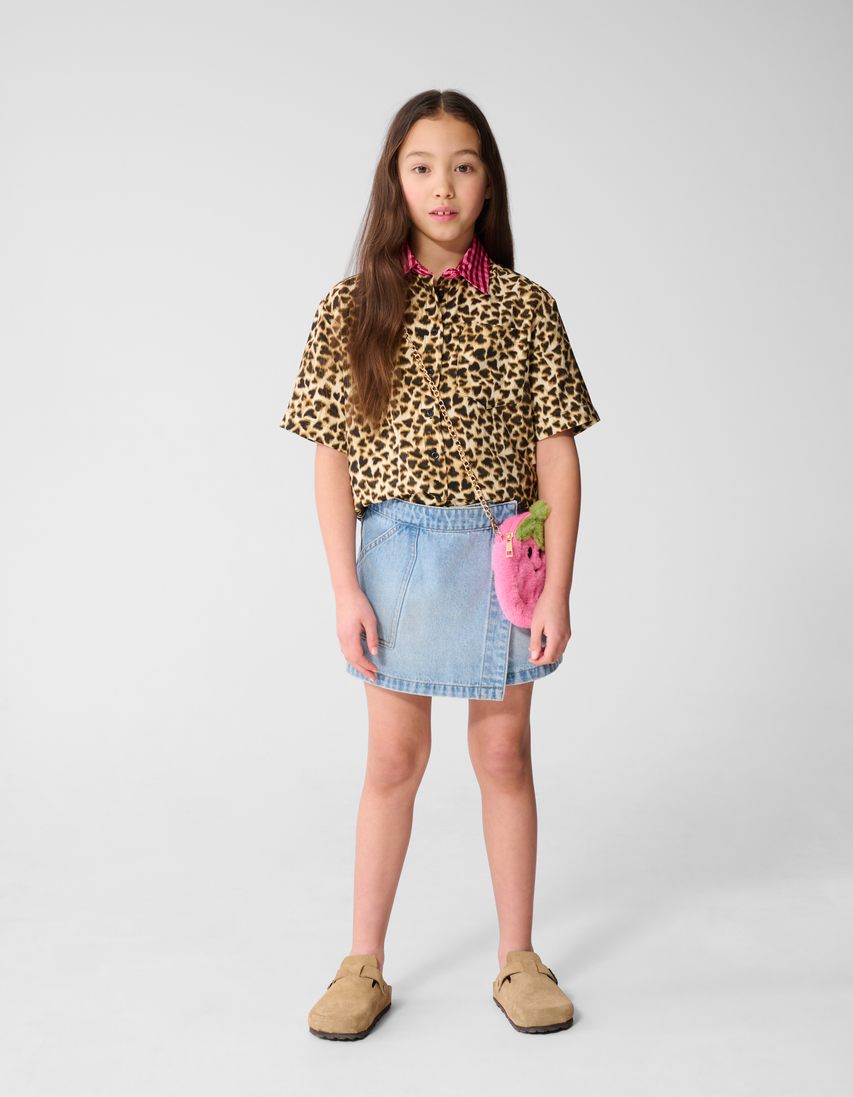 Mix Leopard Blouse Lichtbruin SHOEBY GIRLS