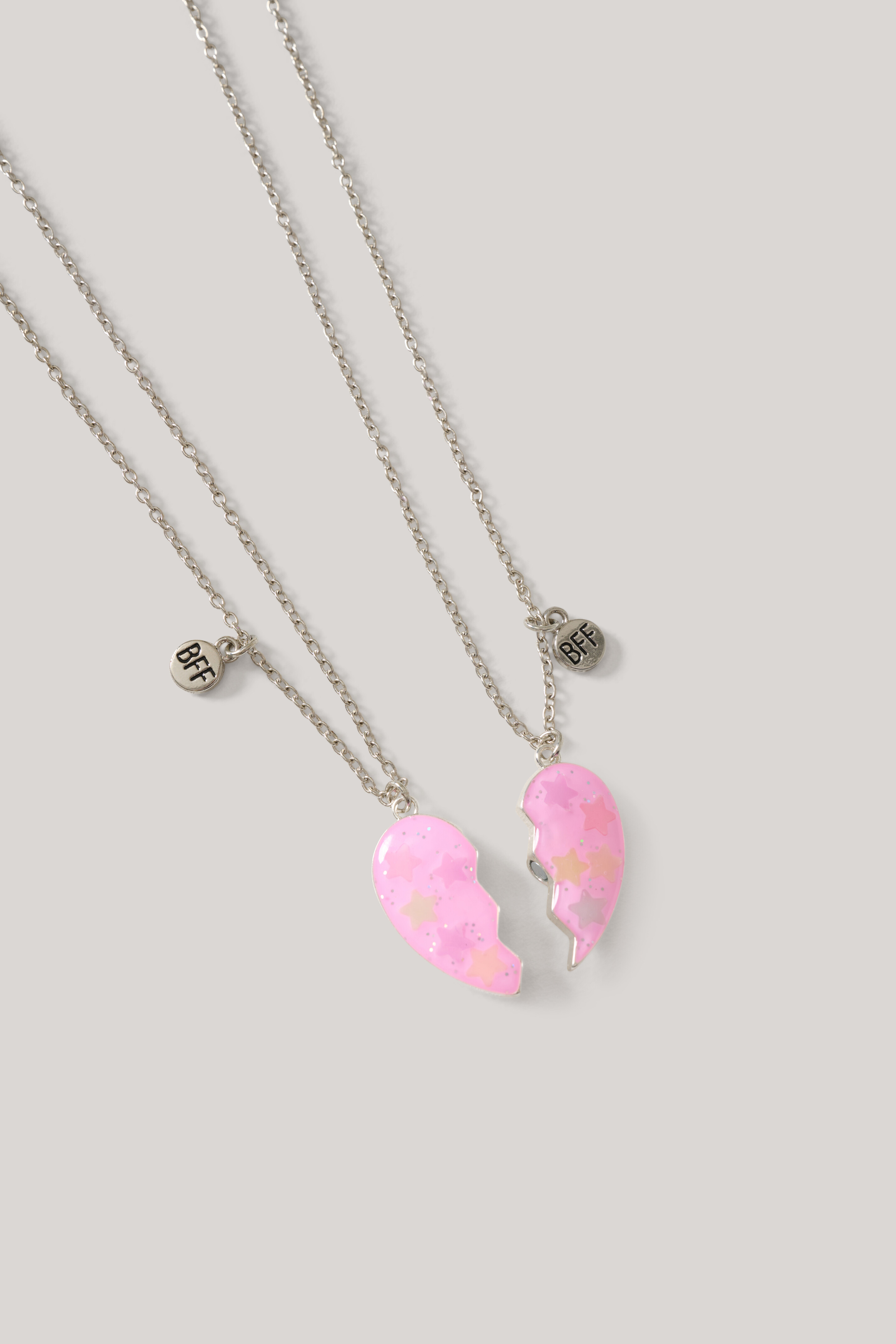 Bff Heart Star Ketting Roze SHOEBY ACCESSOIRES