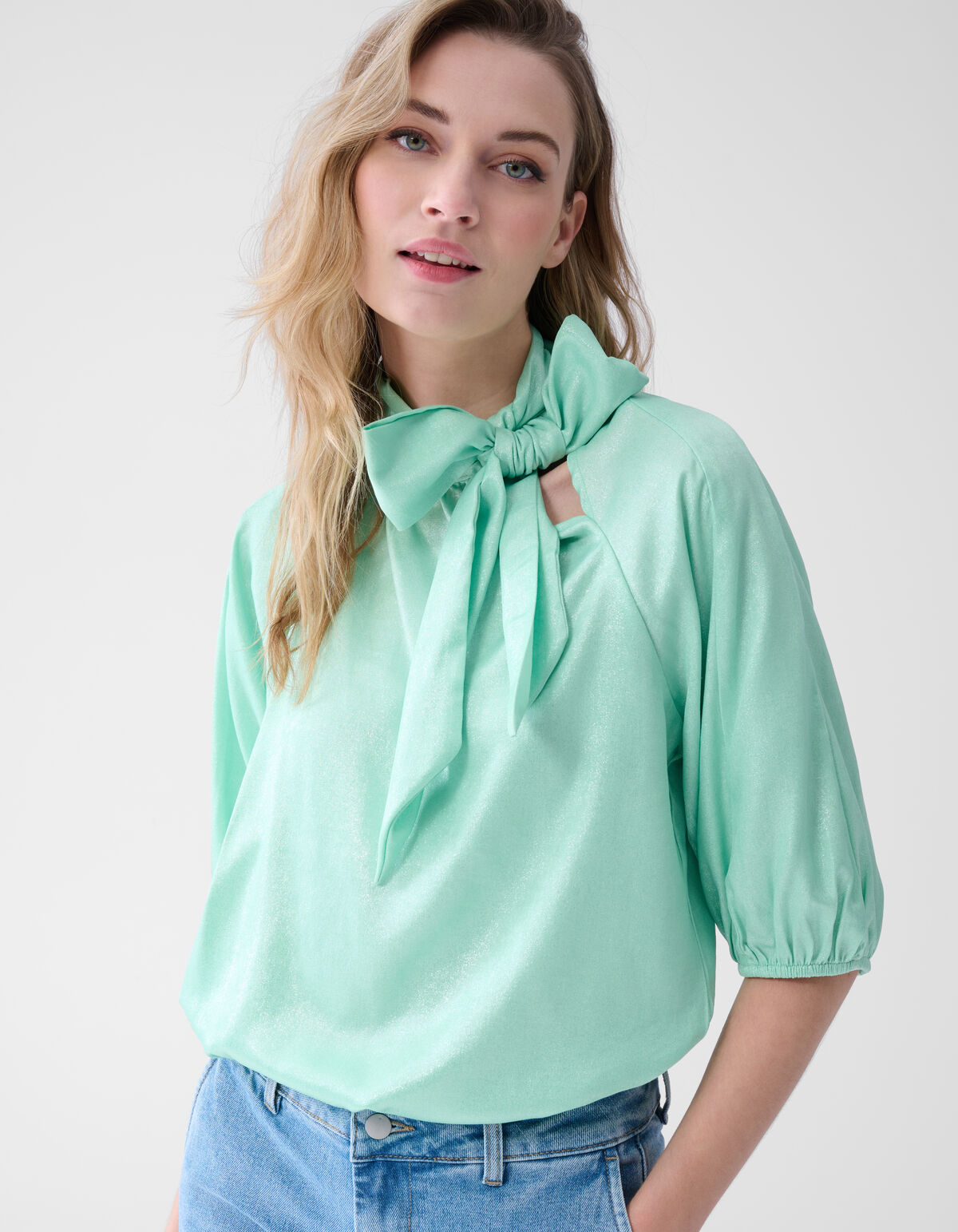 Shine Blouse Lichtgroen SHOEBY WOMEN