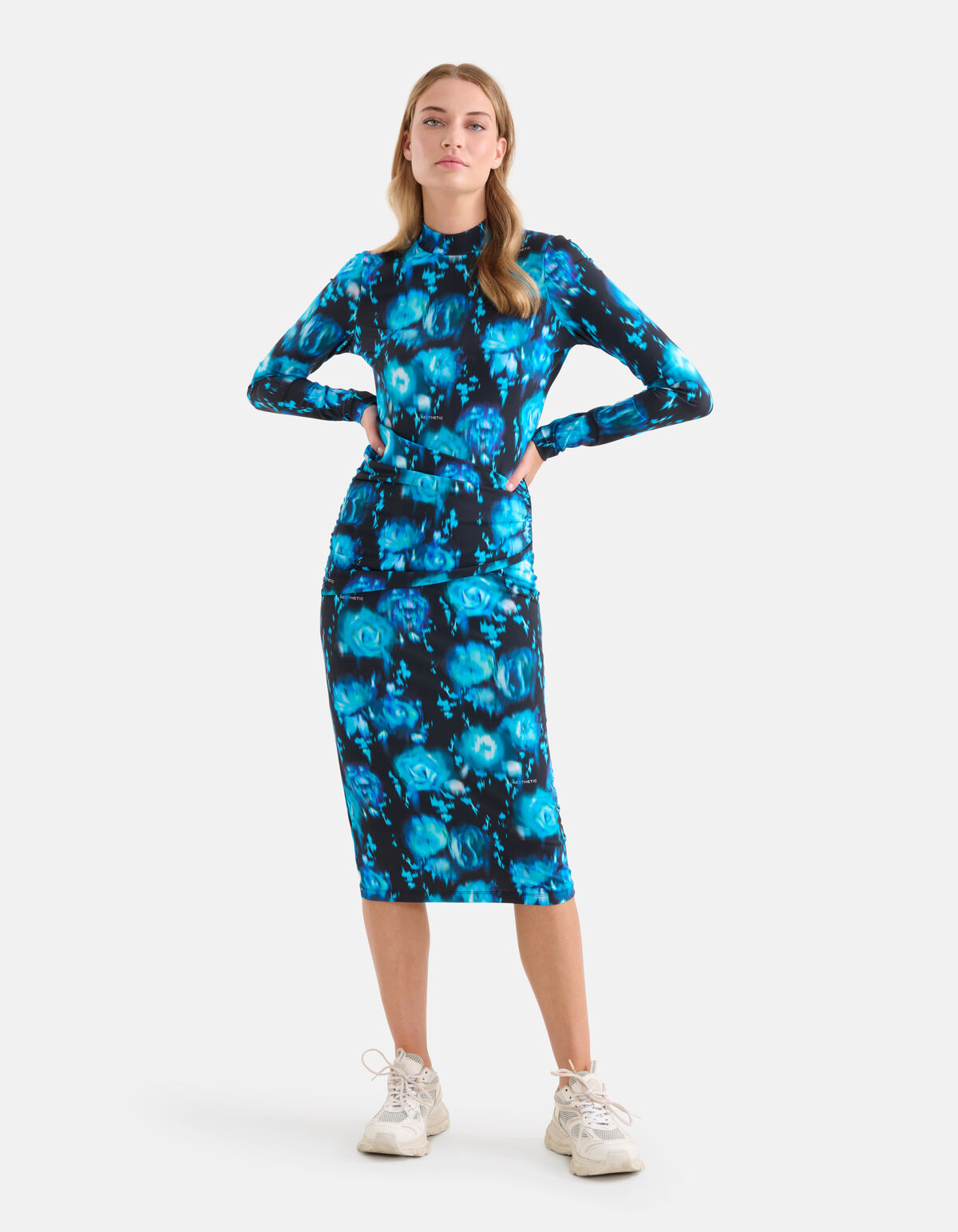 Printed Travel Jurk Blauw SHOEBY WOMEN