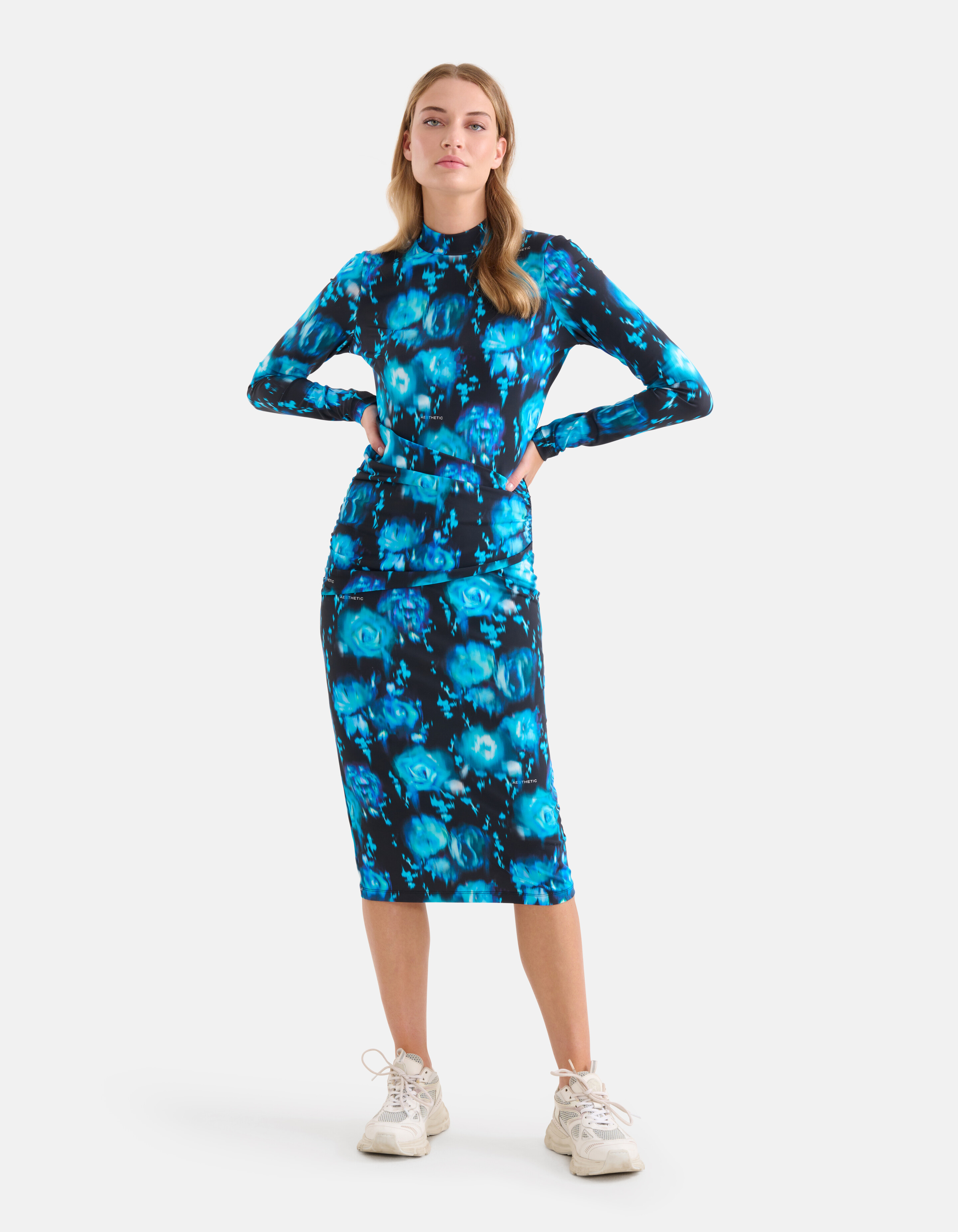 Printed Travel Jurk Blauw SHOEBY WOMEN