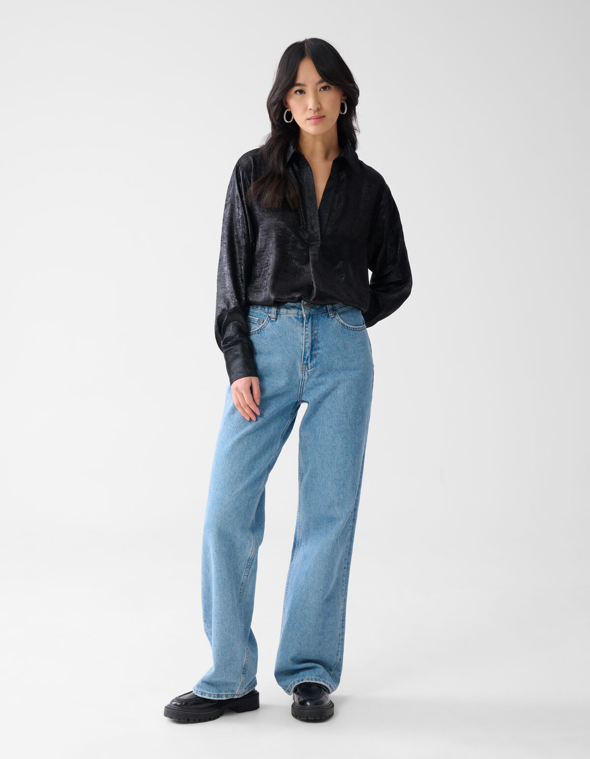 Glitter Blouse Zwart SHOEBY WOMEN