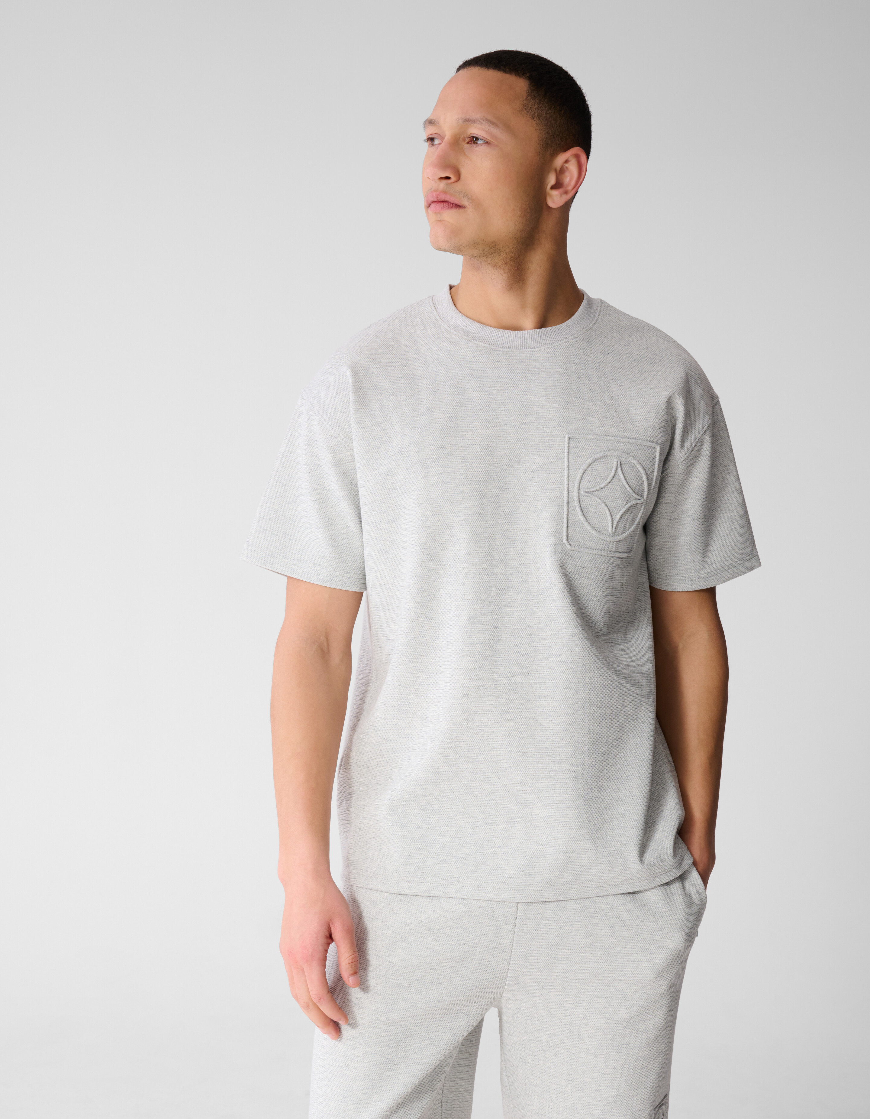 Logo Pocket T-shirt Lichtgrijs SHOEBY MEN