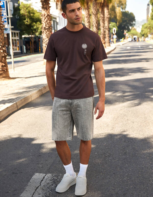 Radar Artwork T-shirt Donkerbruin SHOEBY MEN