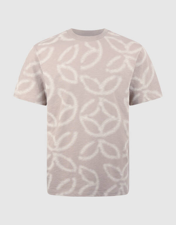 All Over Logo T-shirt Lichtbruin SHOEBY MEN