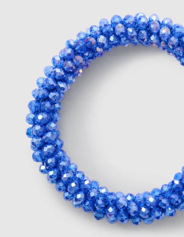 Beaded Haarelastiek Lichtblauw SHOEBY ACCESSOIRES