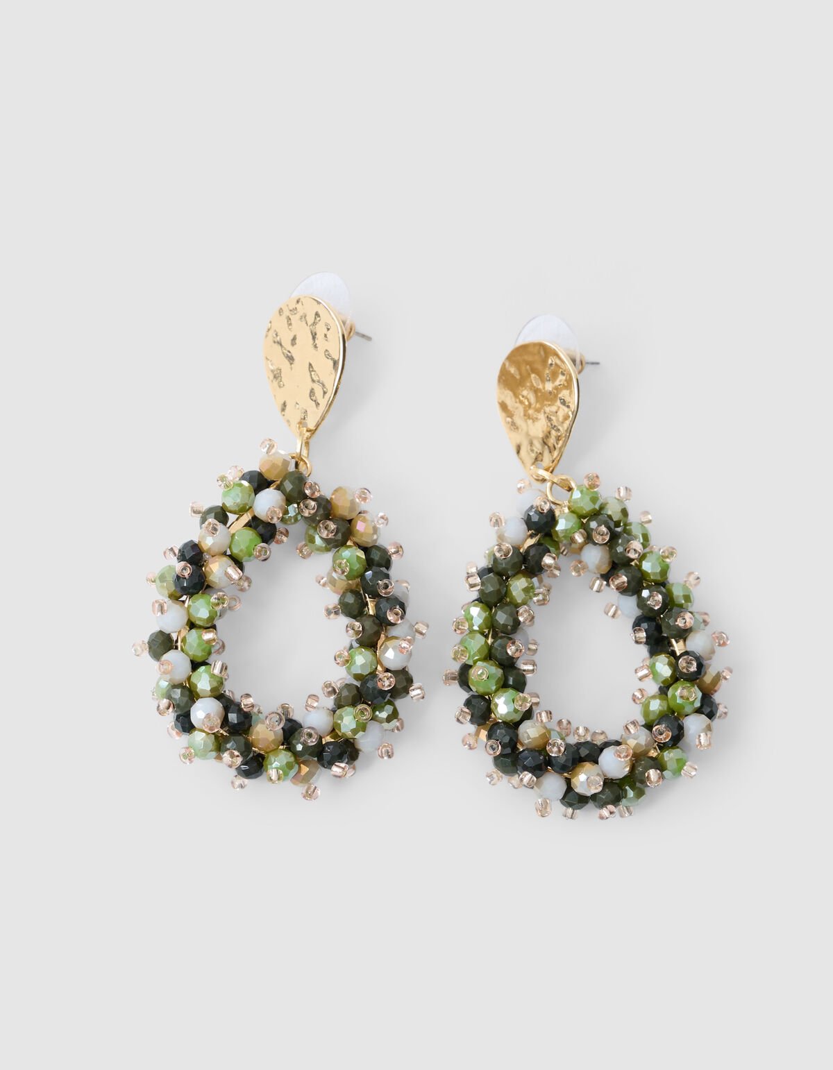 Beaded Druppel Oorbellen Groen SHOEBY ACCESSOIRES
