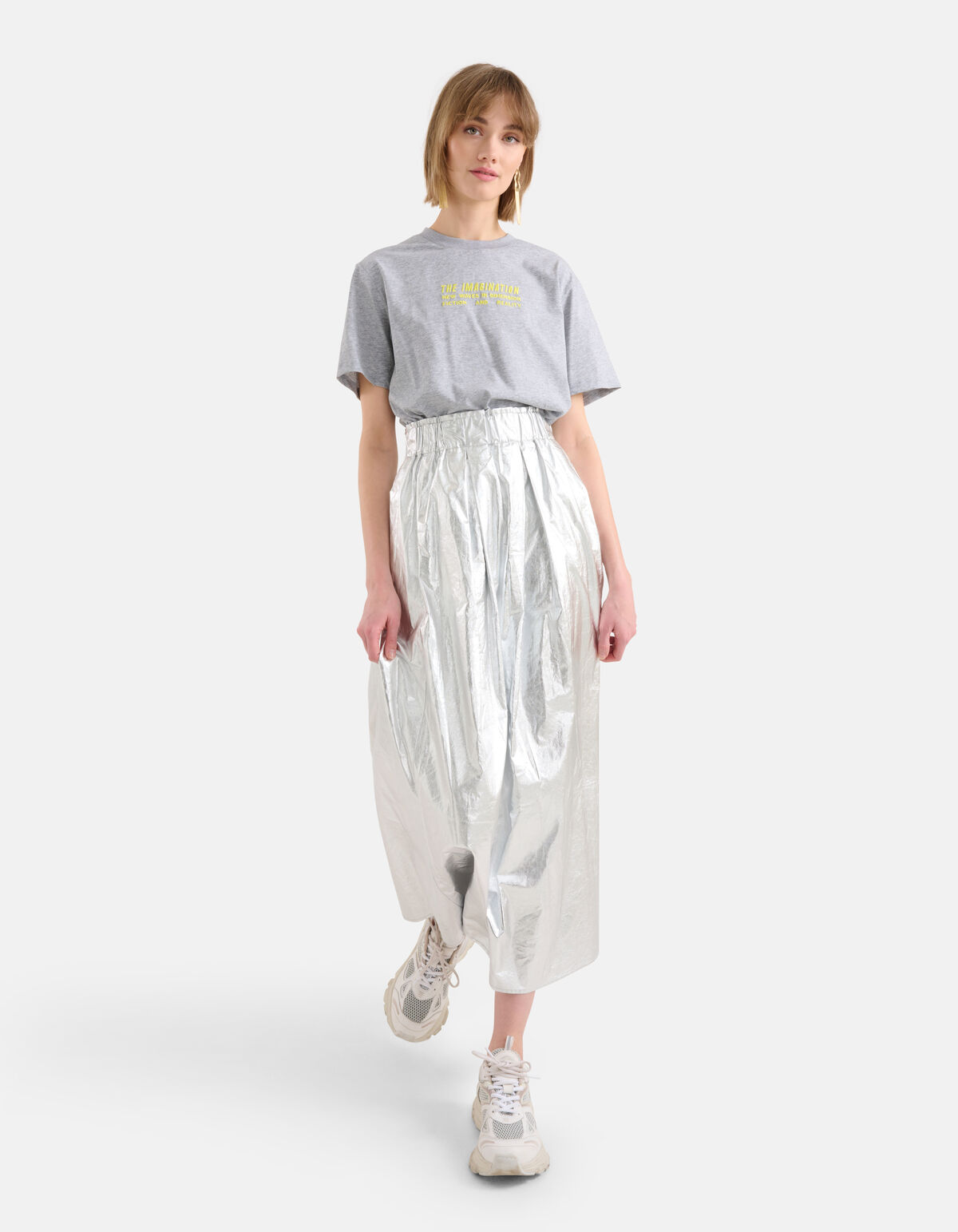 Metallic Maxi Rok Zilver SHOEBY WOMEN