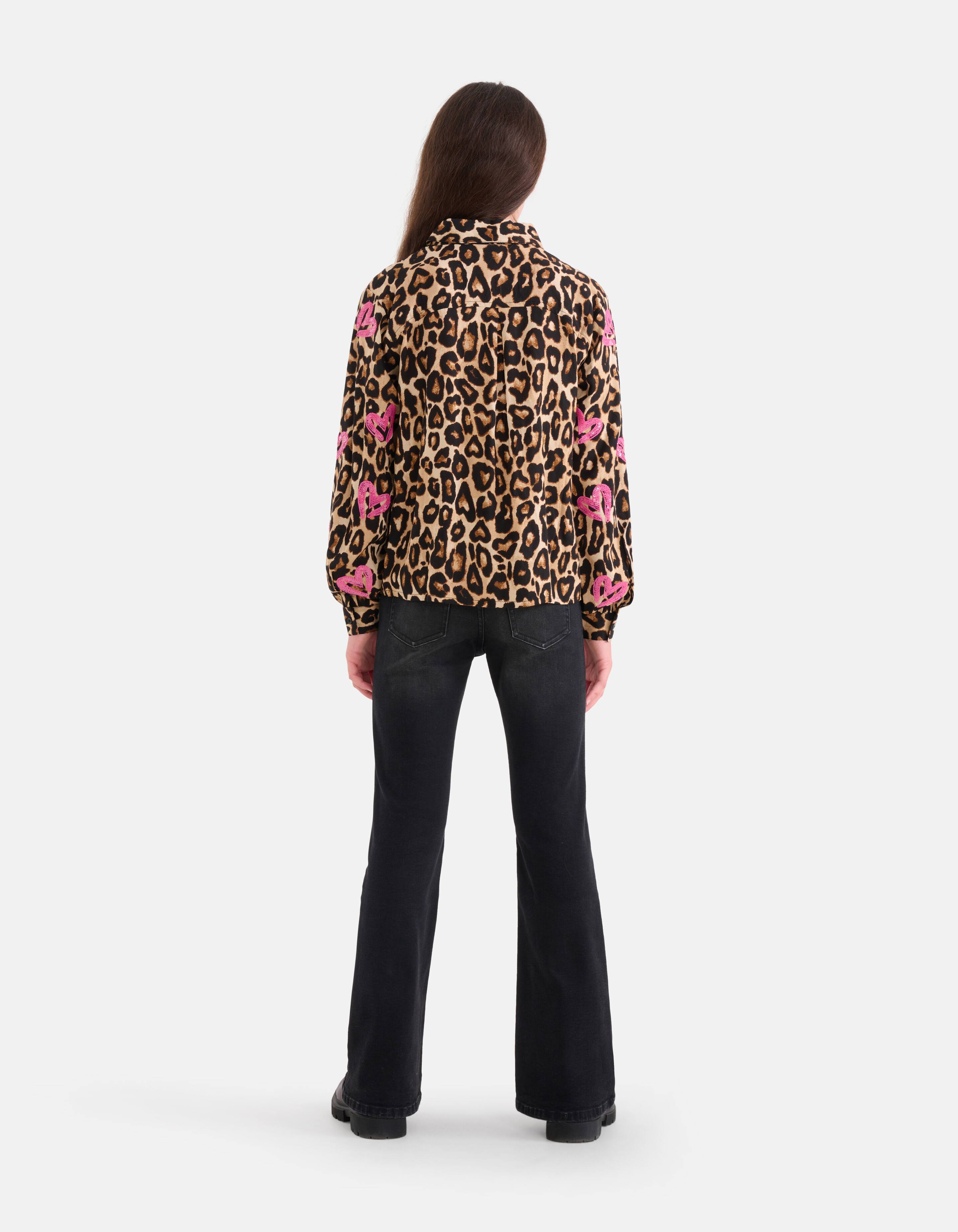 Leopard Print Blouse Bruin SHOEBY GIRLS