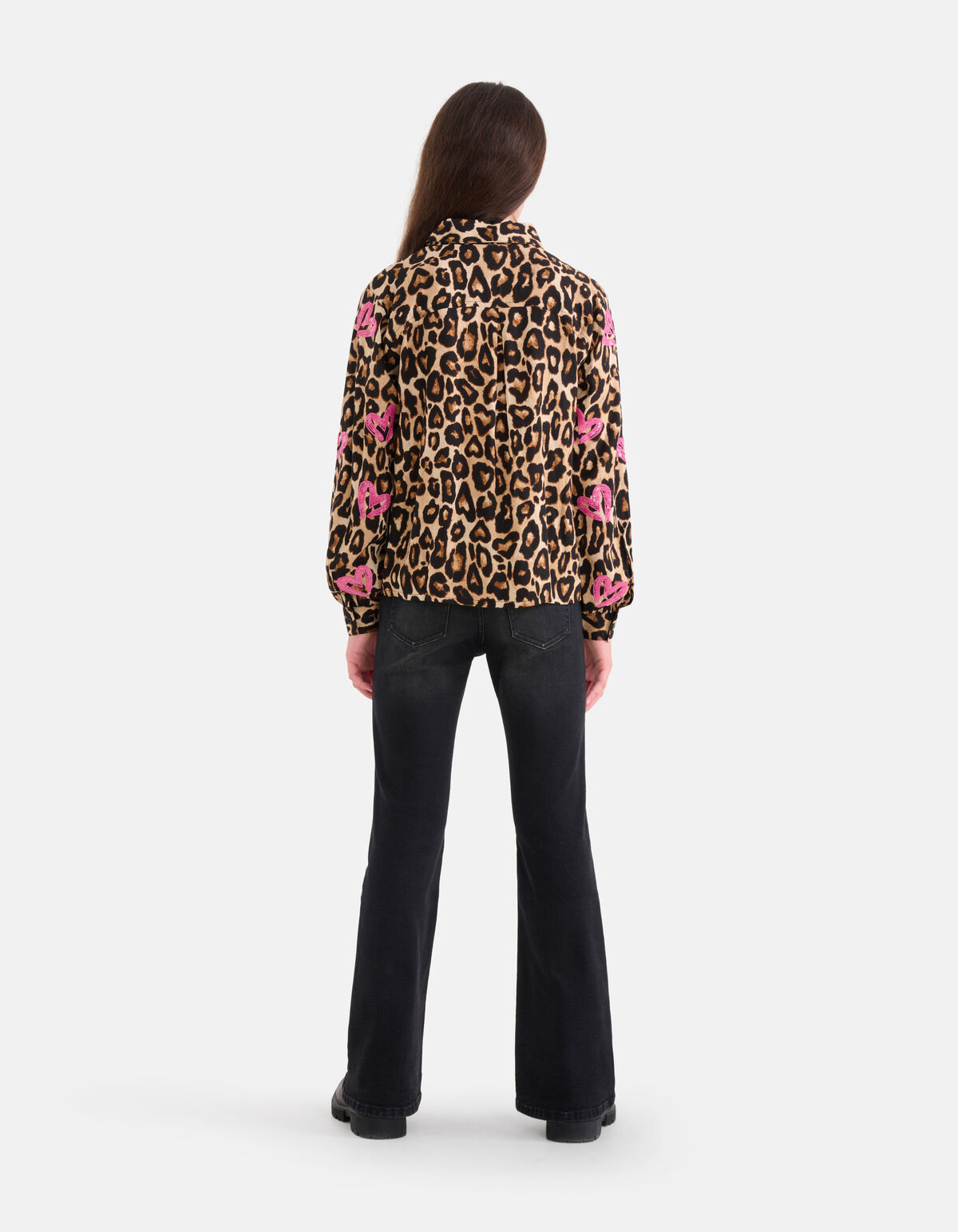Leopard Print Blouse Bruin SHOEBY GIRLS