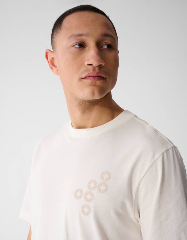 Spread Logo T-shirt Gebroken Wit SHOEBY MEN