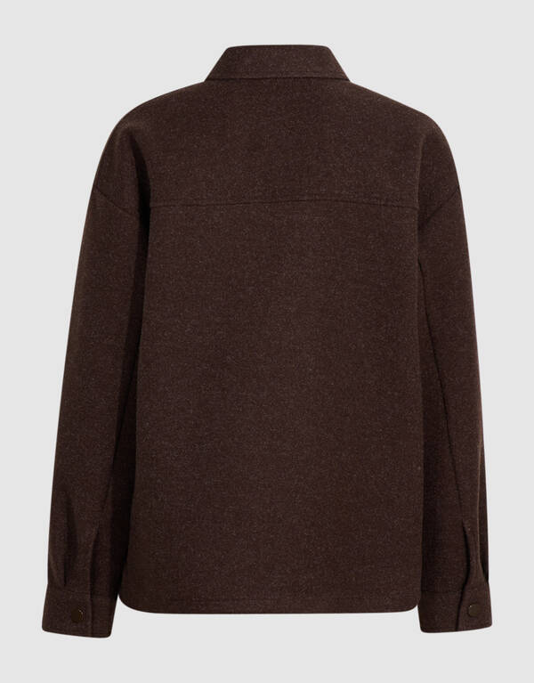 Felt Overshirt Donkerbruin SHOEBY BOYS