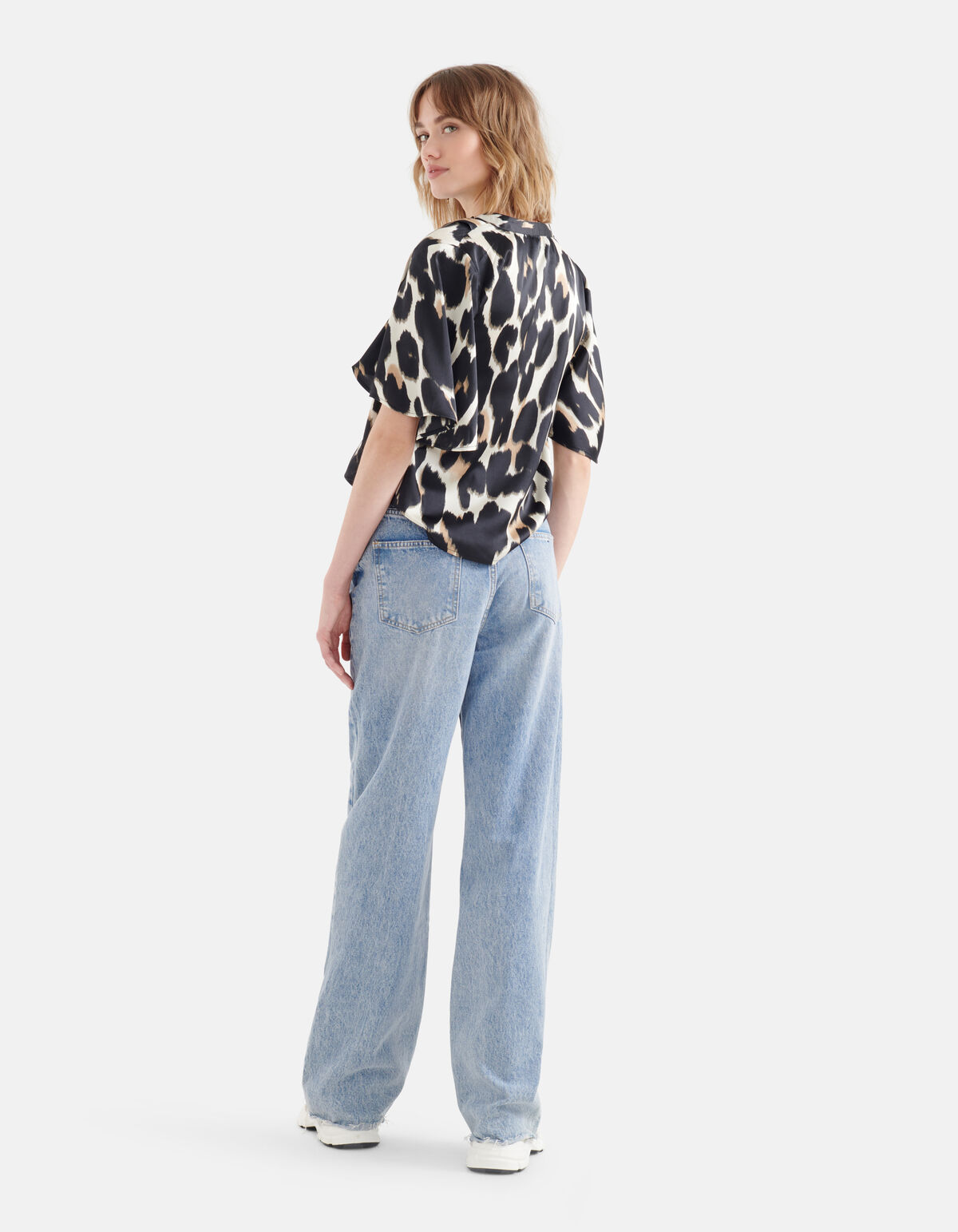 Leopard Top Gebroken Wit SHOEBY WOMEN