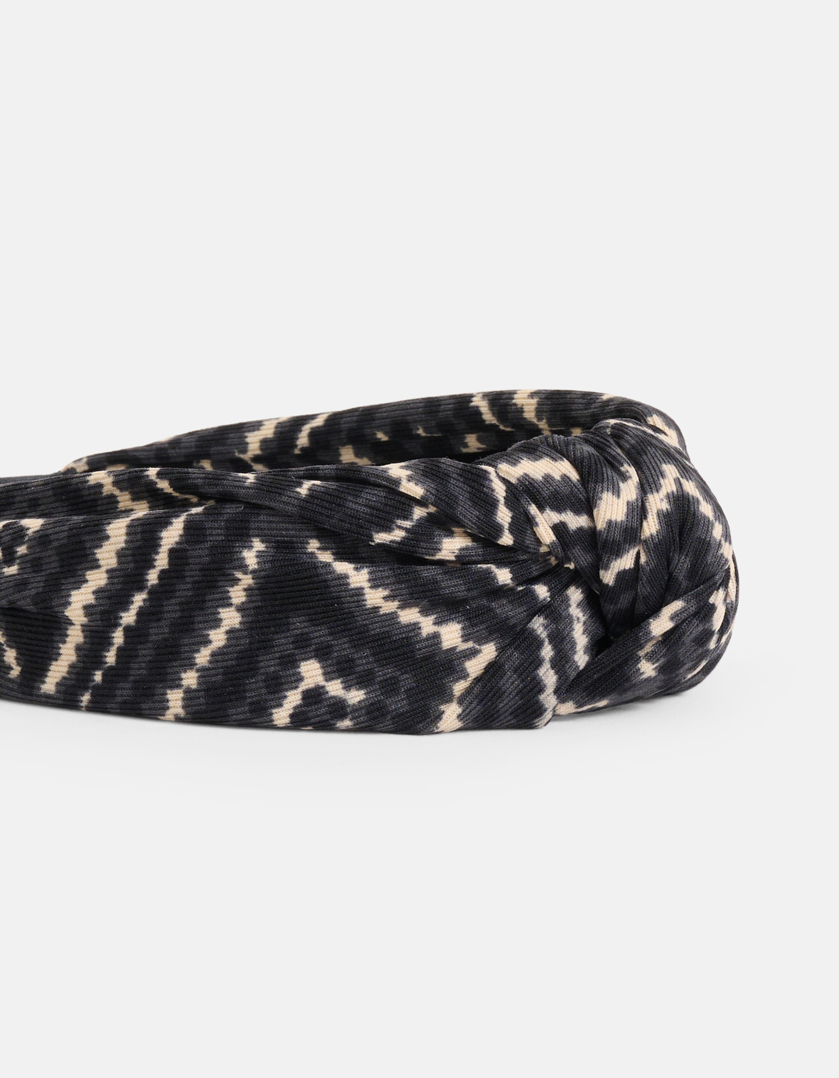 Printed Knot Haarband Zwart SHOEBY ACCESSOIRES