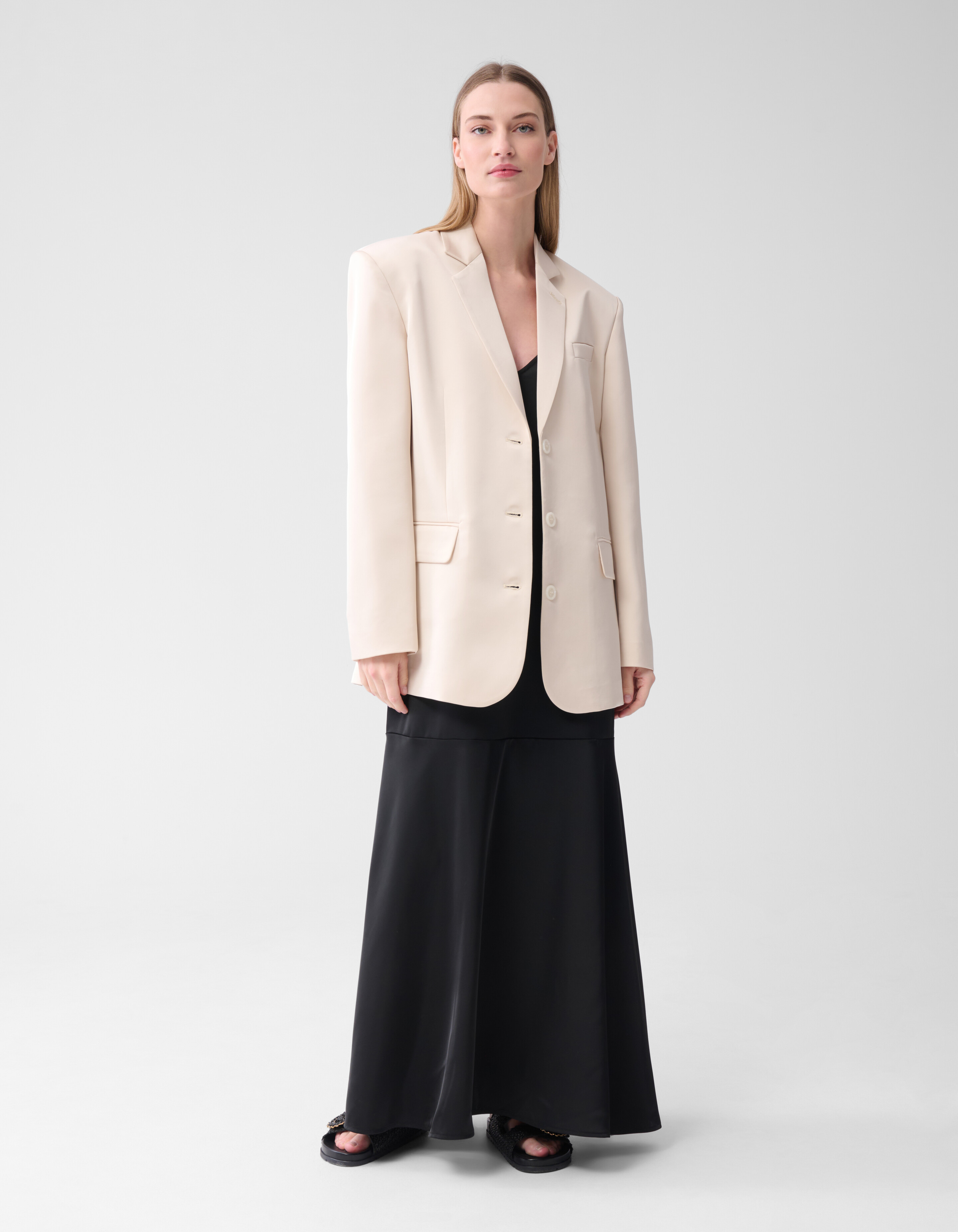 Satijnen Maxi Jurk Zwart By Lonneke SHOEBY WOMEN