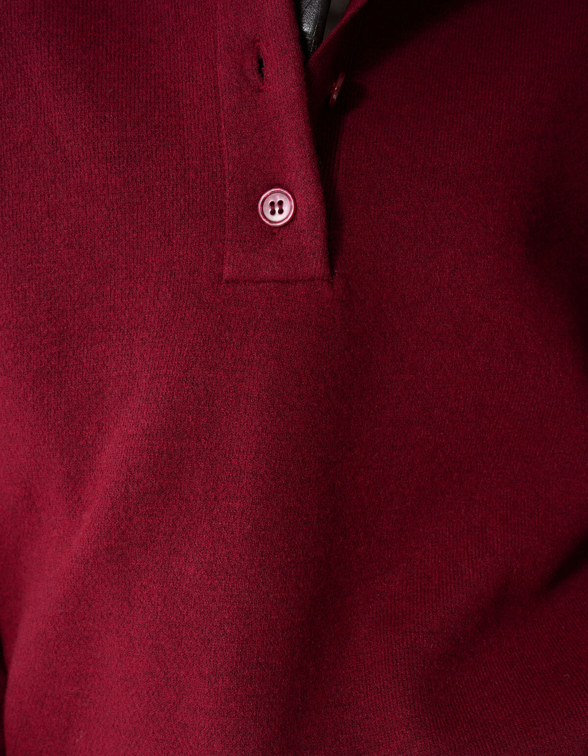 Oversized Polo Gebreide Trui Rood SHOEBY WOMEN