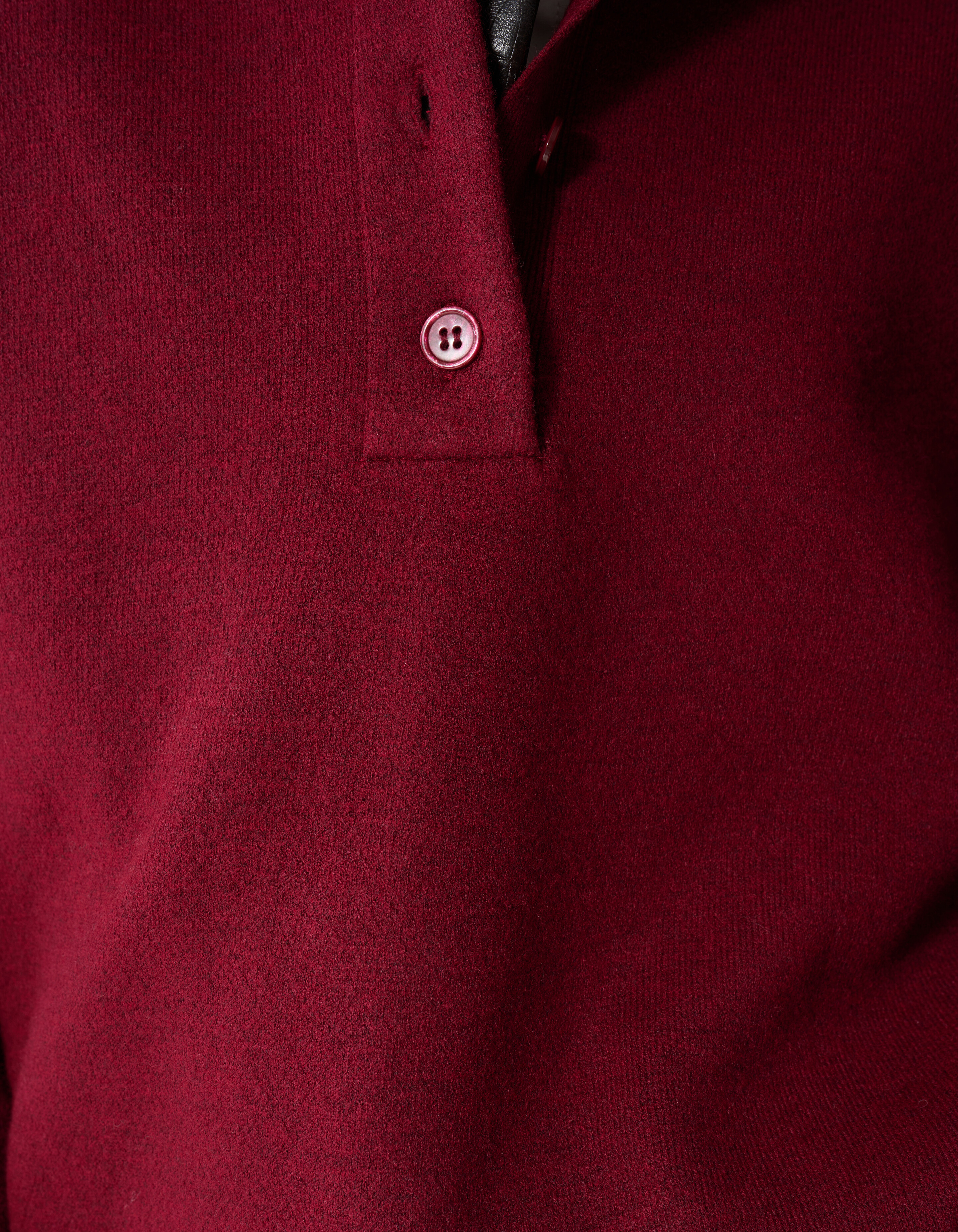 Oversized Polo Gebreide Trui Rood SHOEBY WOMEN
