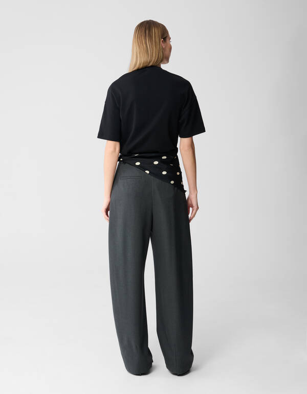 Oversized Basis T-shirt Zwart SHOEBY WOMEN