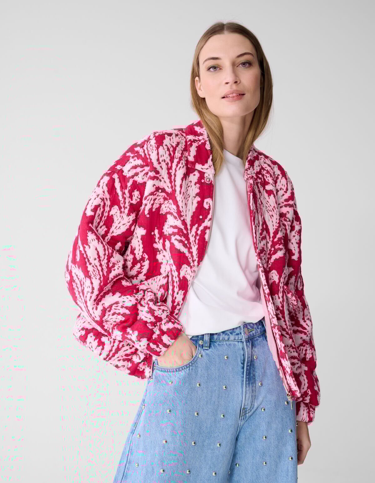 Oversized Jacquard Bomber Jack Roze SHOEBY WOMEN