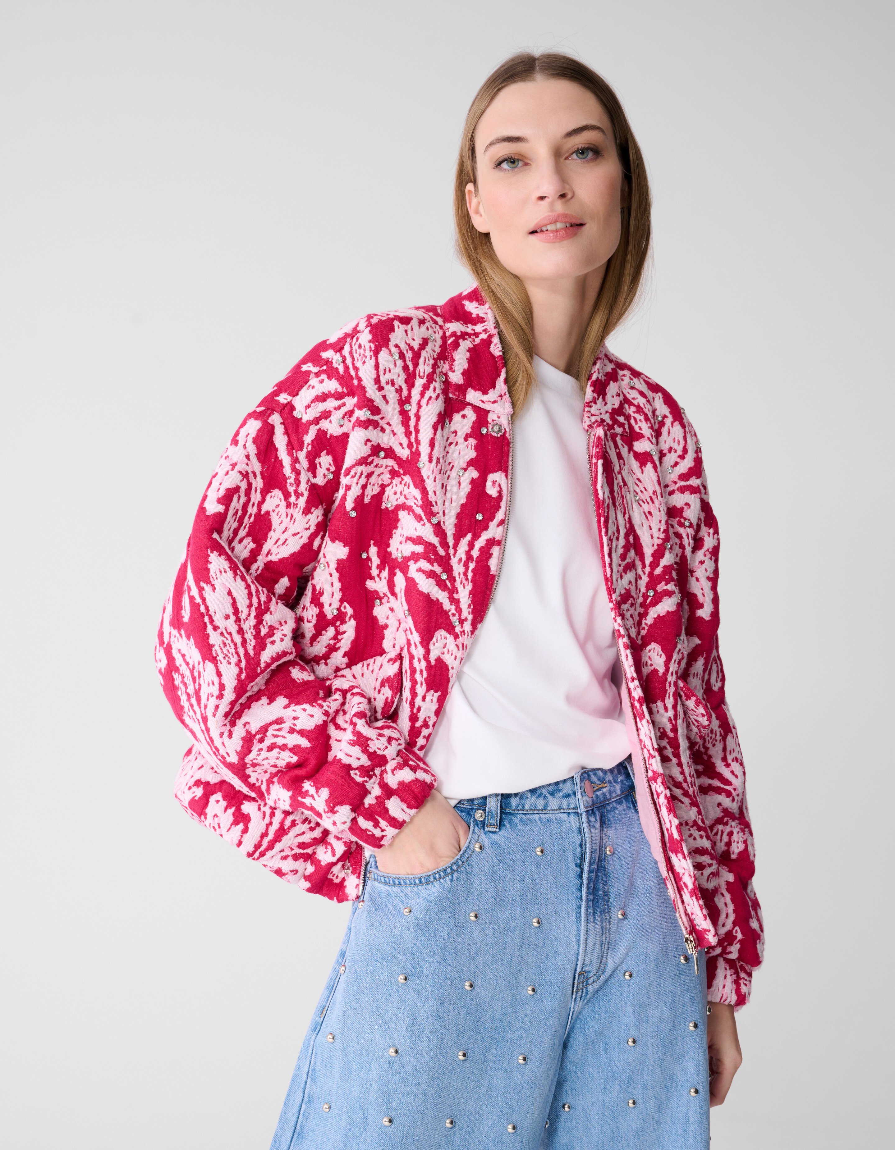 Oversized Jacquard Bomber Jack Roze SHOEBY WOMEN