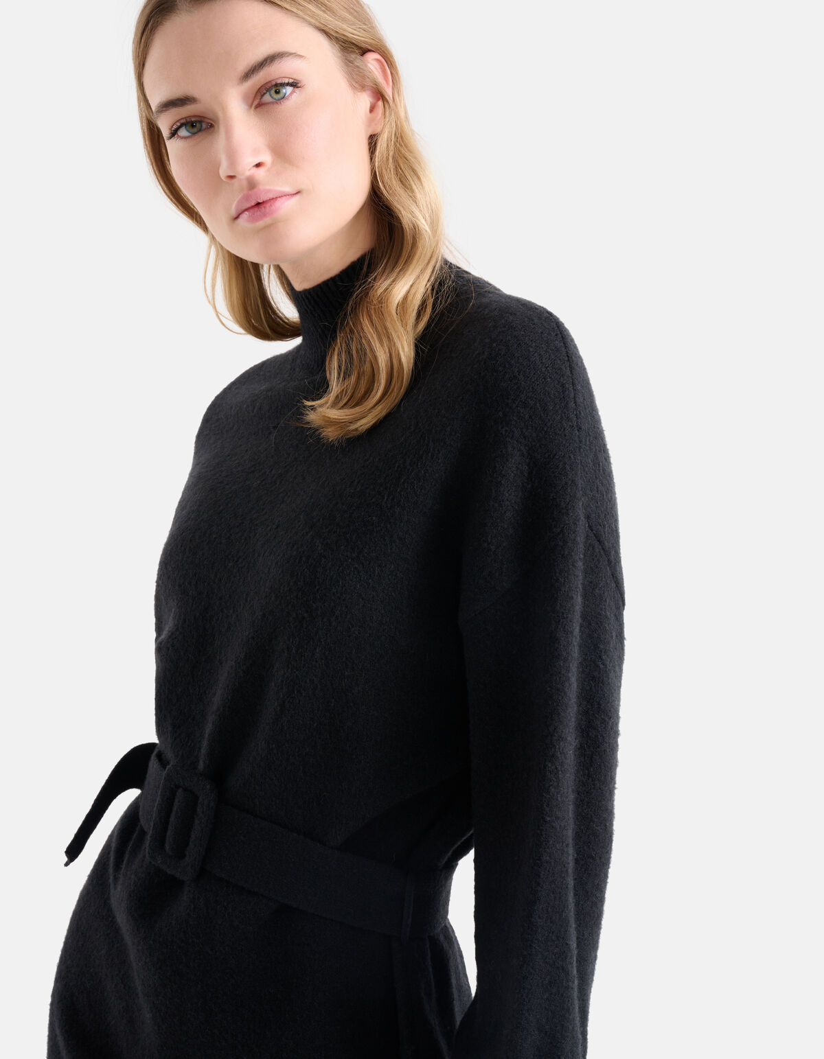 Trui Jurk Met Riem Zwart SHOEBY WOMEN