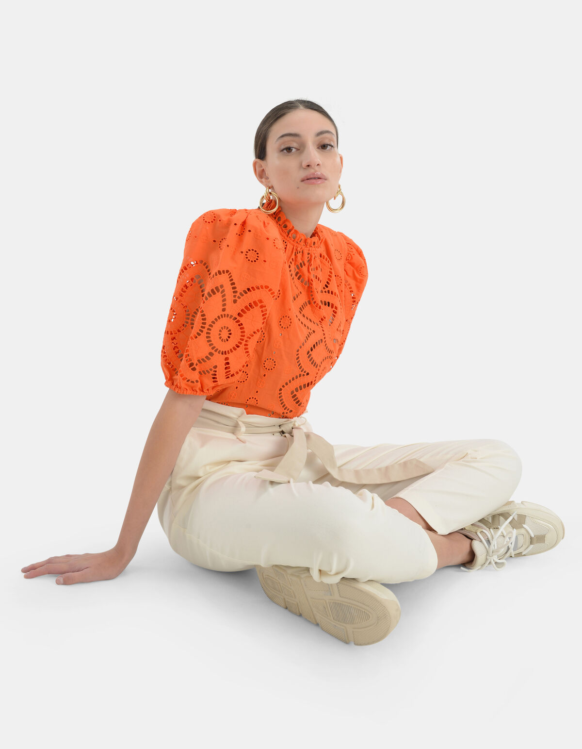 Orange Embro Top EKSEPT