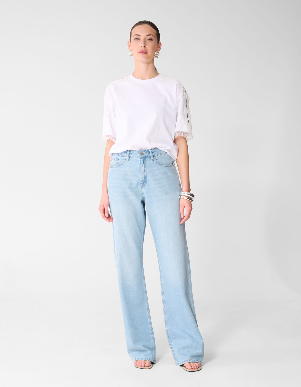 Wide Leg Fit Jeans Bleached SHOEBY WOMEN