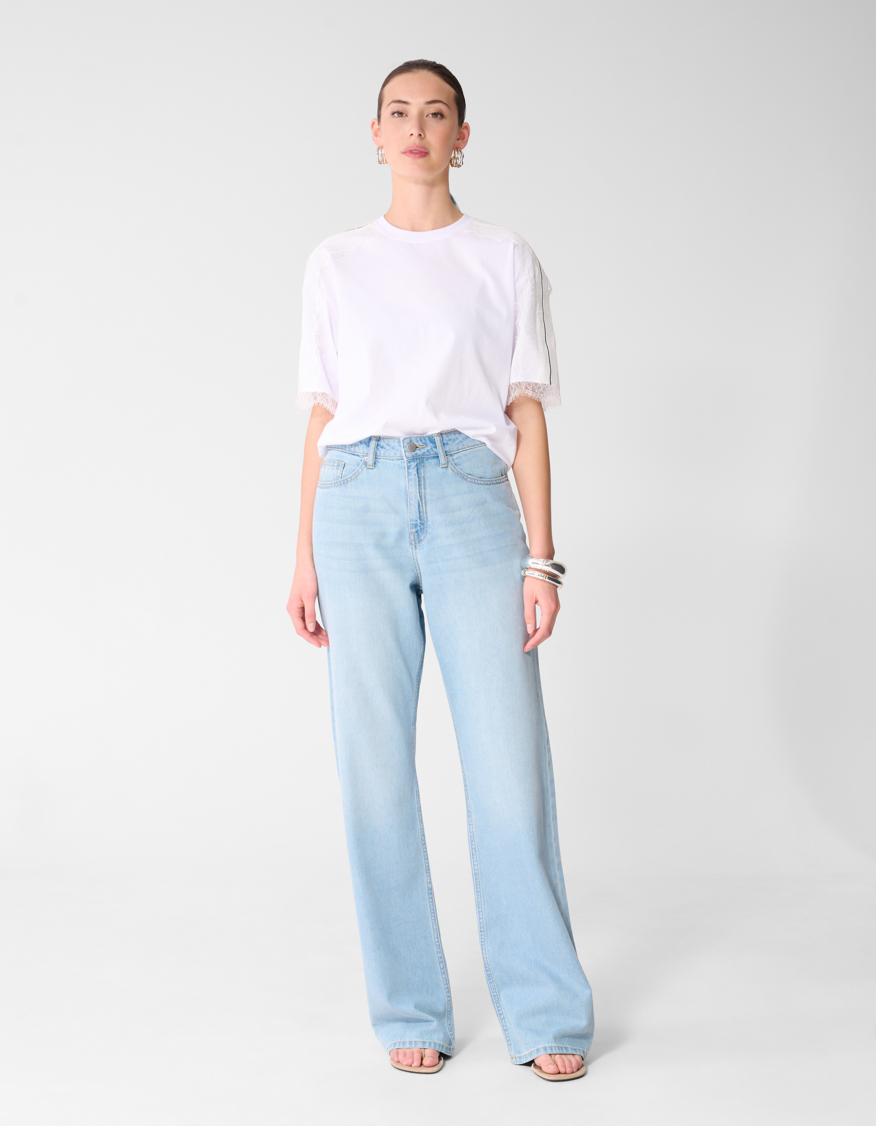 Wide Leg Fit Jeans Bleached SHOEBY WOMEN
