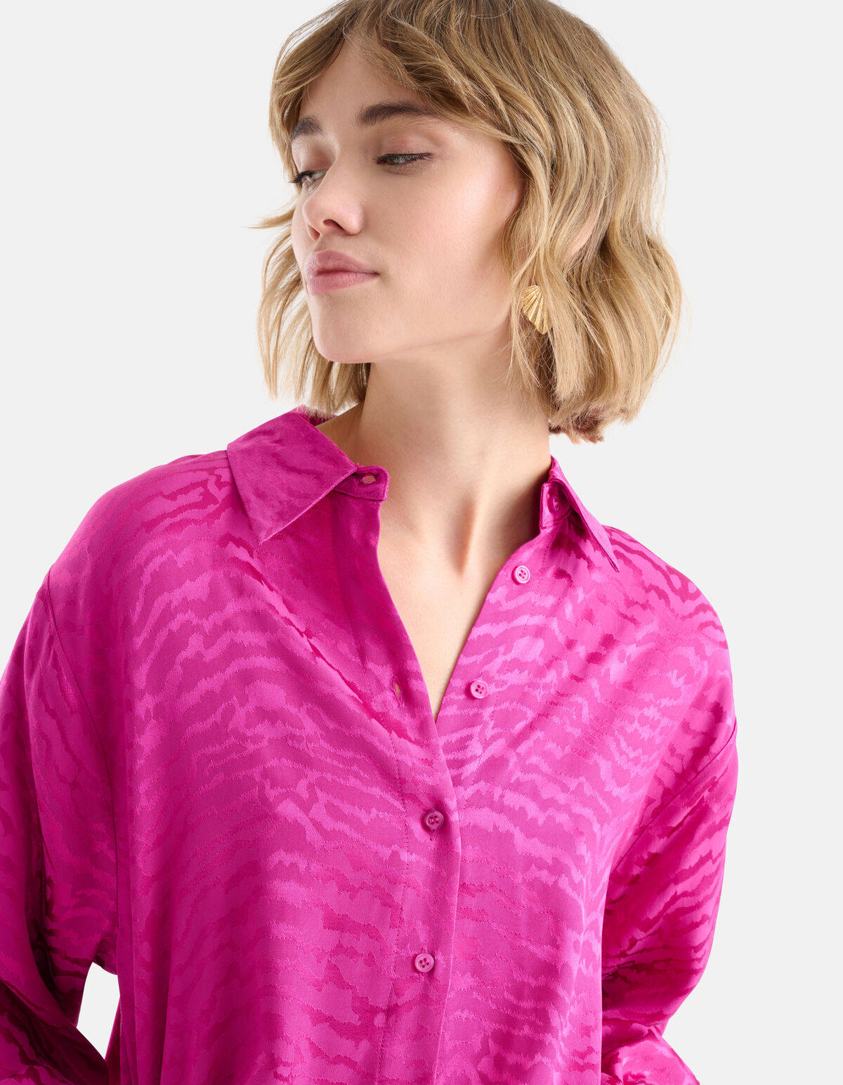 Jacquard Blouse Roze SHOEBY WOMEN