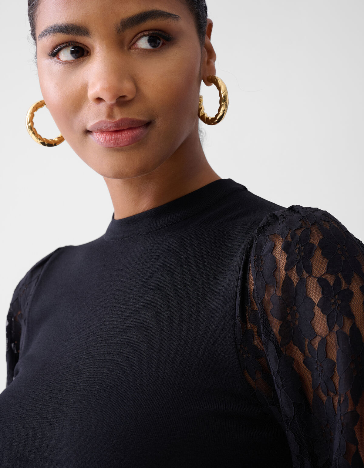 Kanten Top Zwart SHOEBY WOMEN