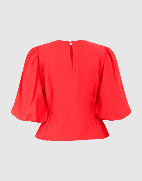 Smock Puff Top Rood SHOEBY WOMEN