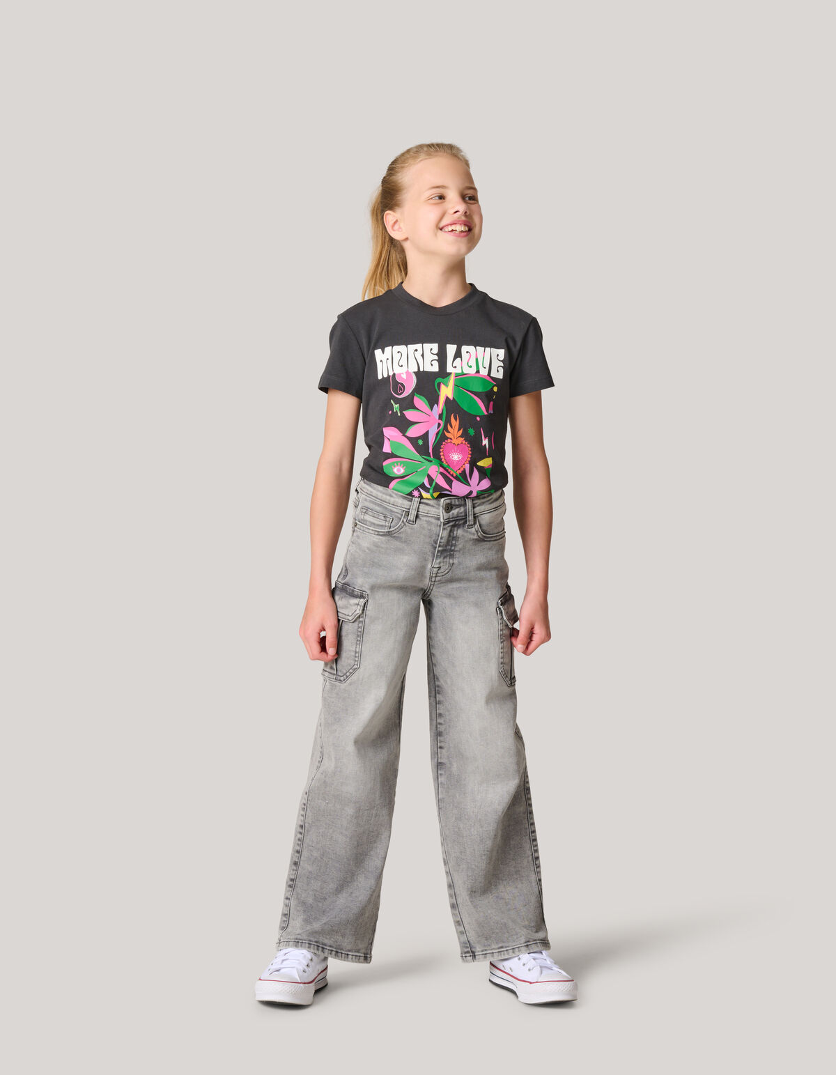 Artwork T-shirt Donkergrijs SHOEBY GIRLS
