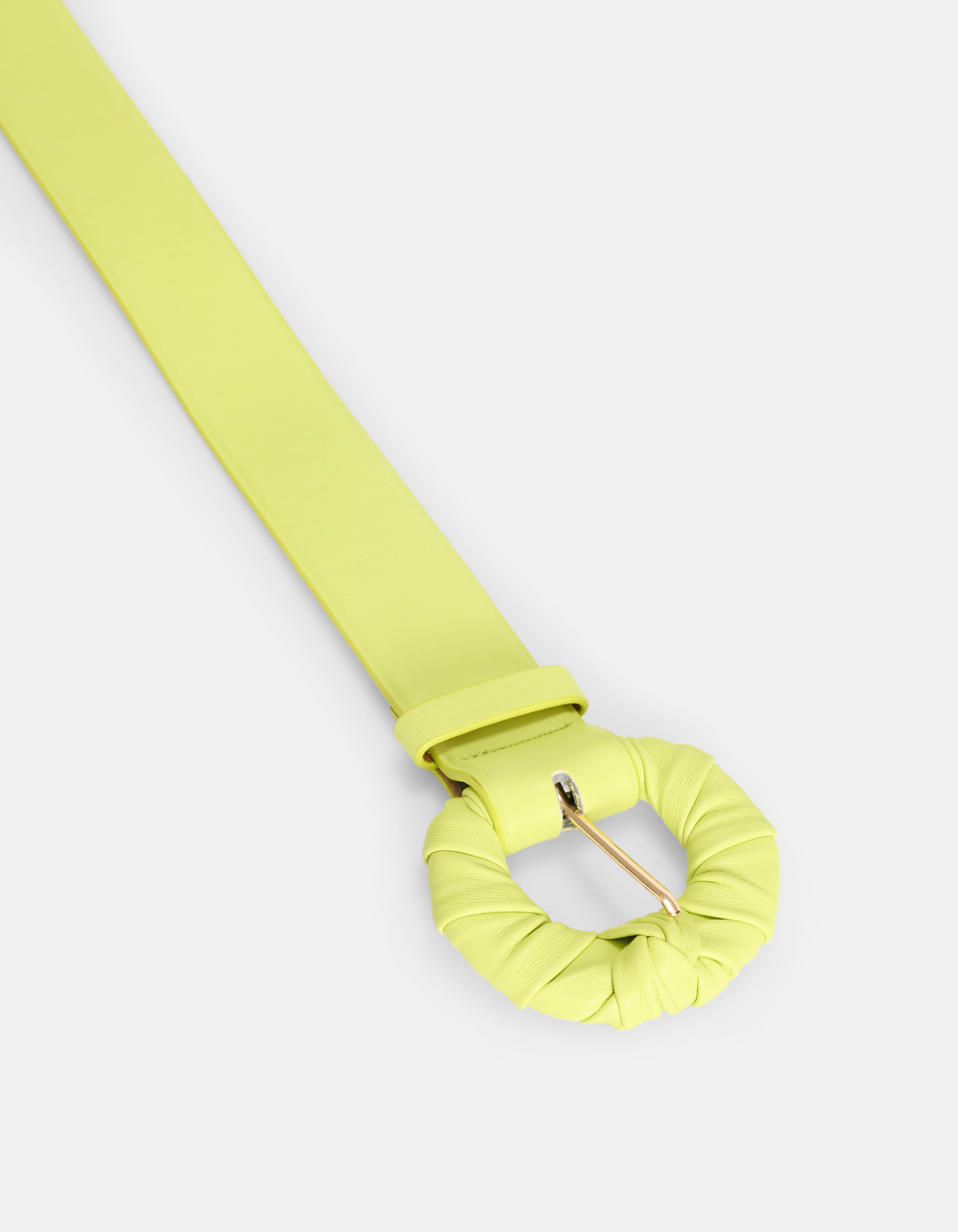 Gevouwen Gesp Taille Riem Lime Groen SHOEBY ACCESSOIRES