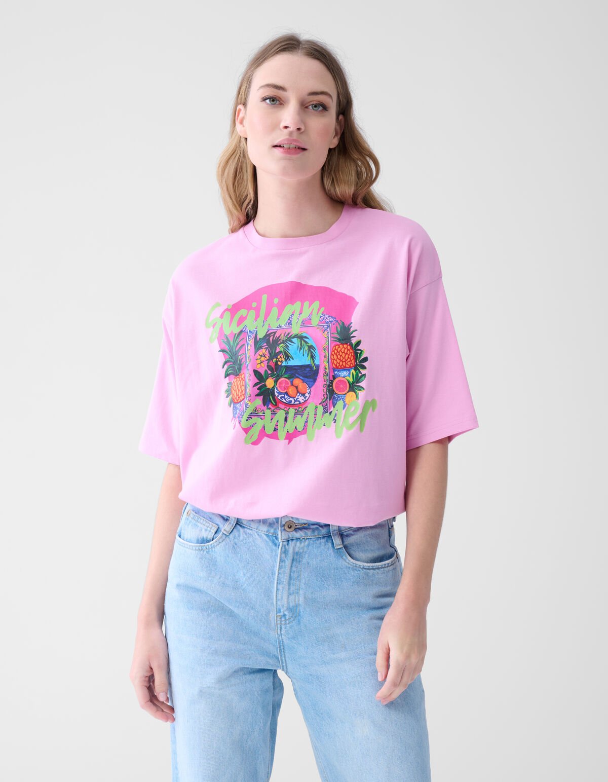 Artwork T-shirt Roze SHOEBY WOMEN