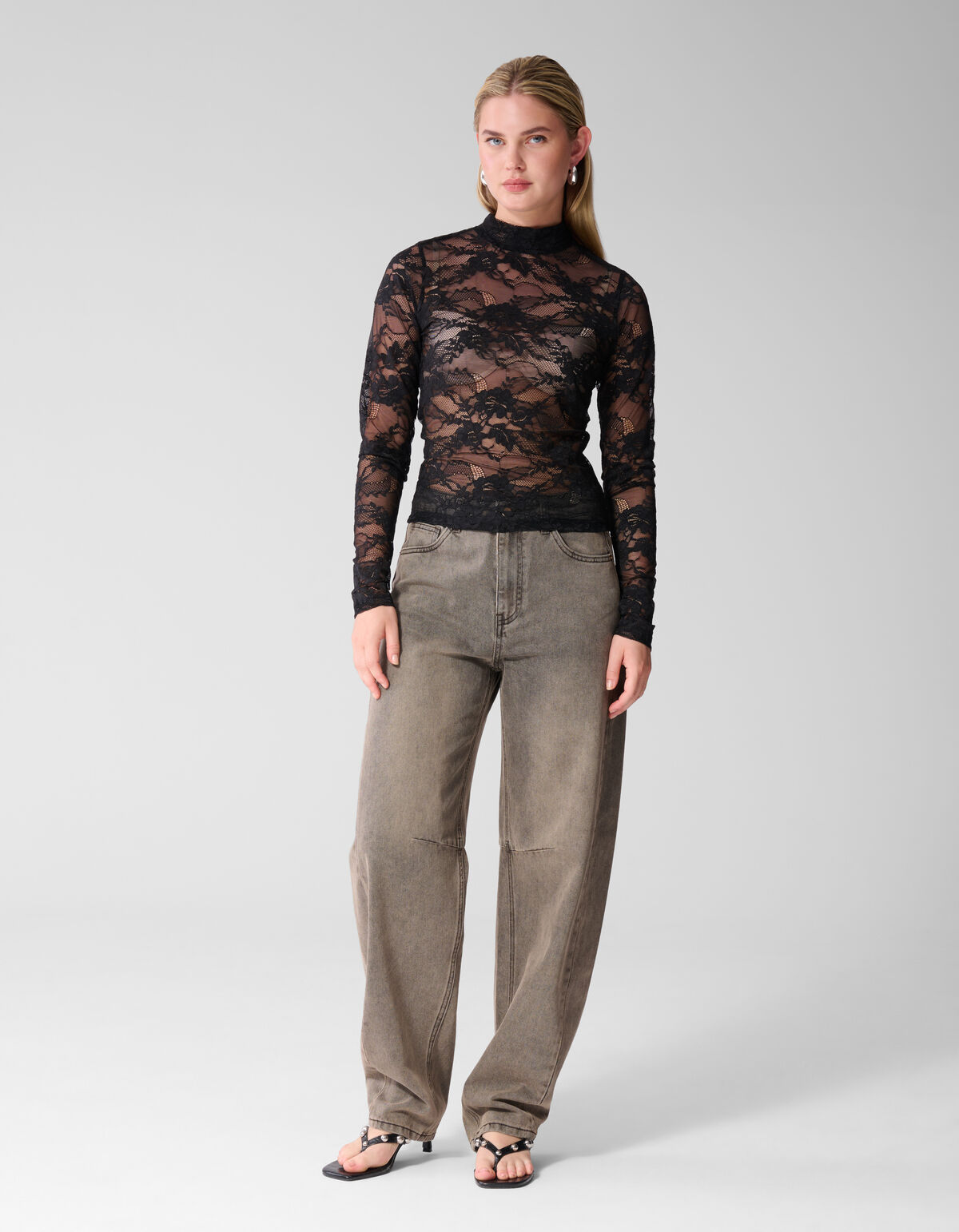 Kanten Top Zwart SHOEBY WOMEN