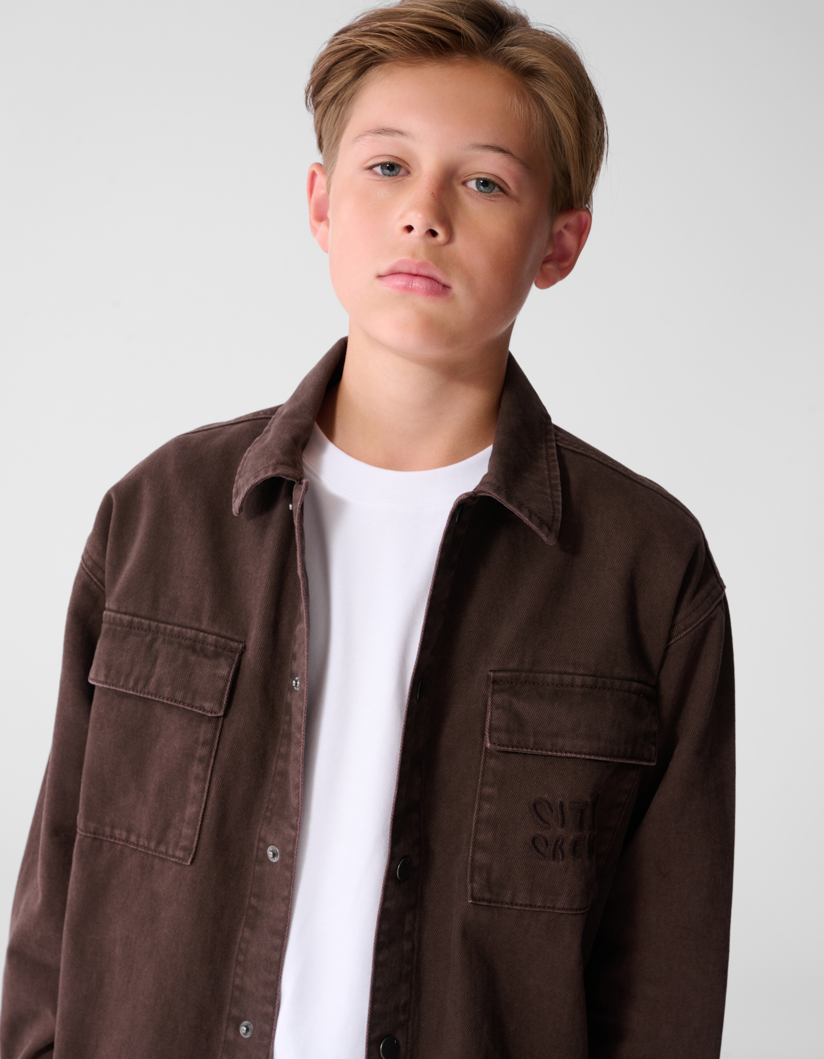 Oversized Denim Overshirt Donkerbruin SHOEBY BOYS
