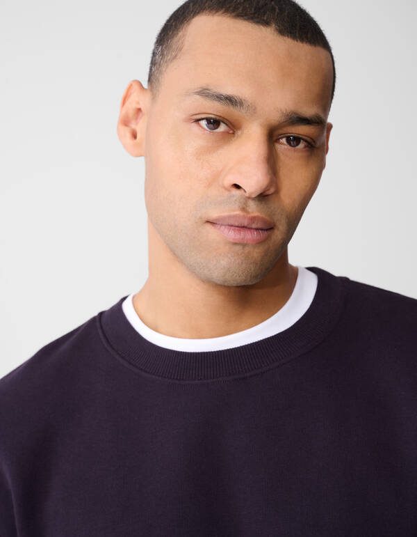 Cord Artwork Sweater Donkerrood SHOEBY MEN