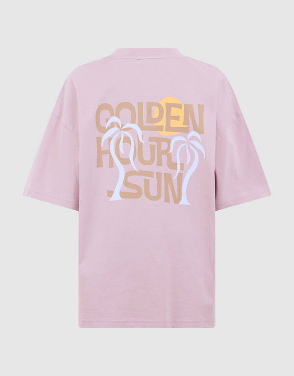 Golden Hour Artwork T-shirt Lichtpaars SHOEBY BOYS