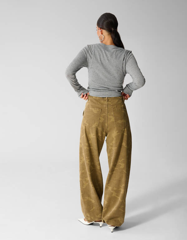 Camo Strass Jeans Khaki SHOEBY WOMEN