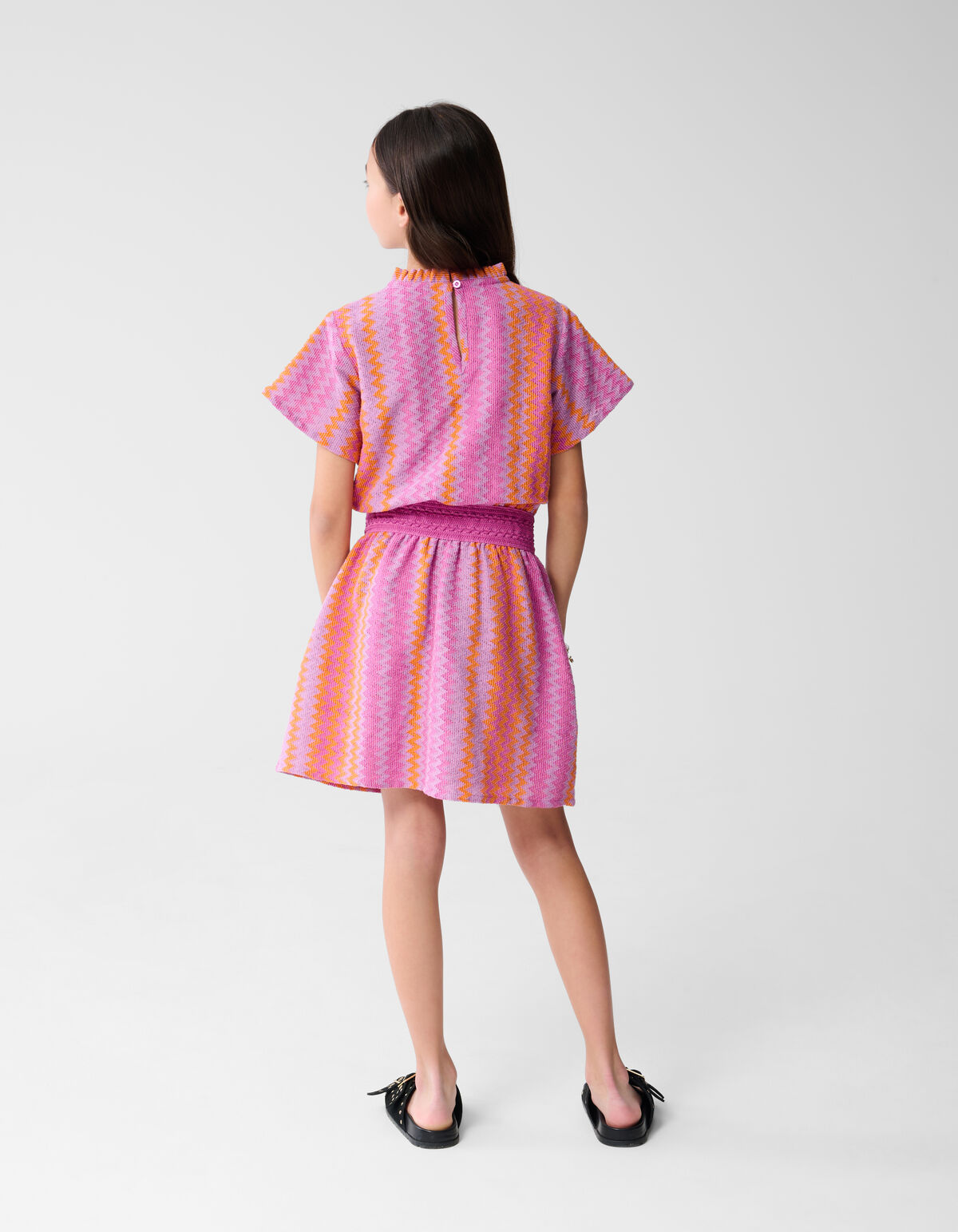 Zigzag Crochet Jurk Lichtpaars SHOEBY GIRLS