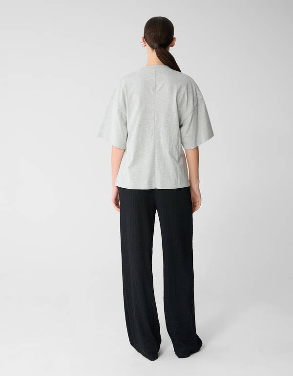 Knot T-shirt Lichtgrijs SHOEBY WOMEN