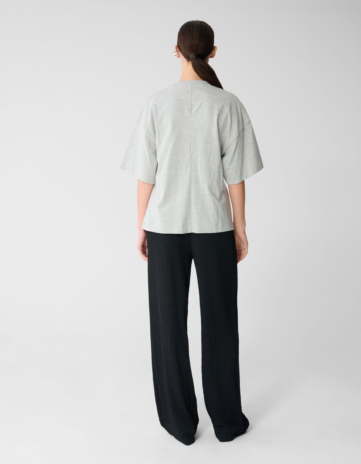 Knot T-shirt Lichtgrijs SHOEBY WOMEN