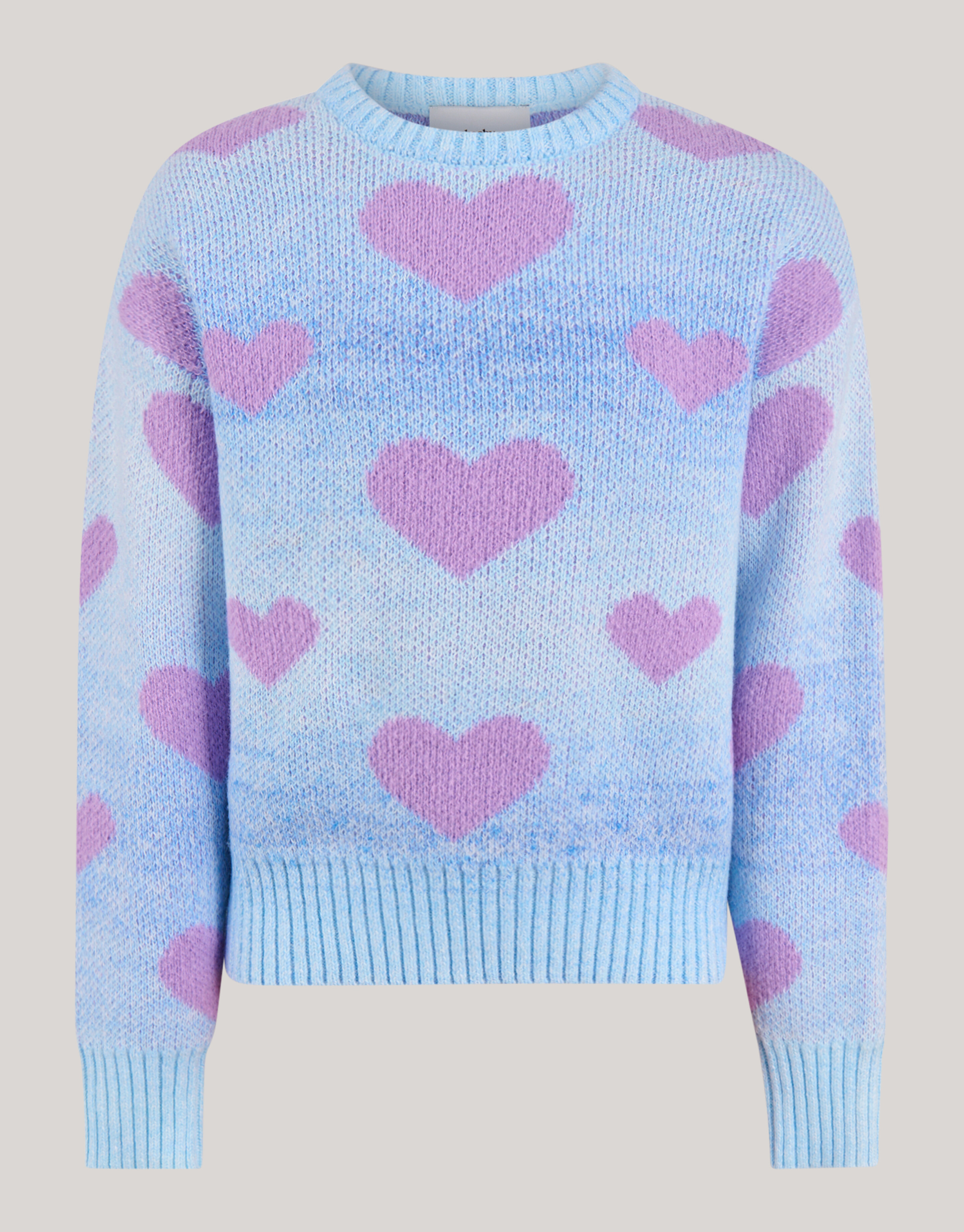 Heart Printed Degrade Trui Blauw SHOEBY GIRLS