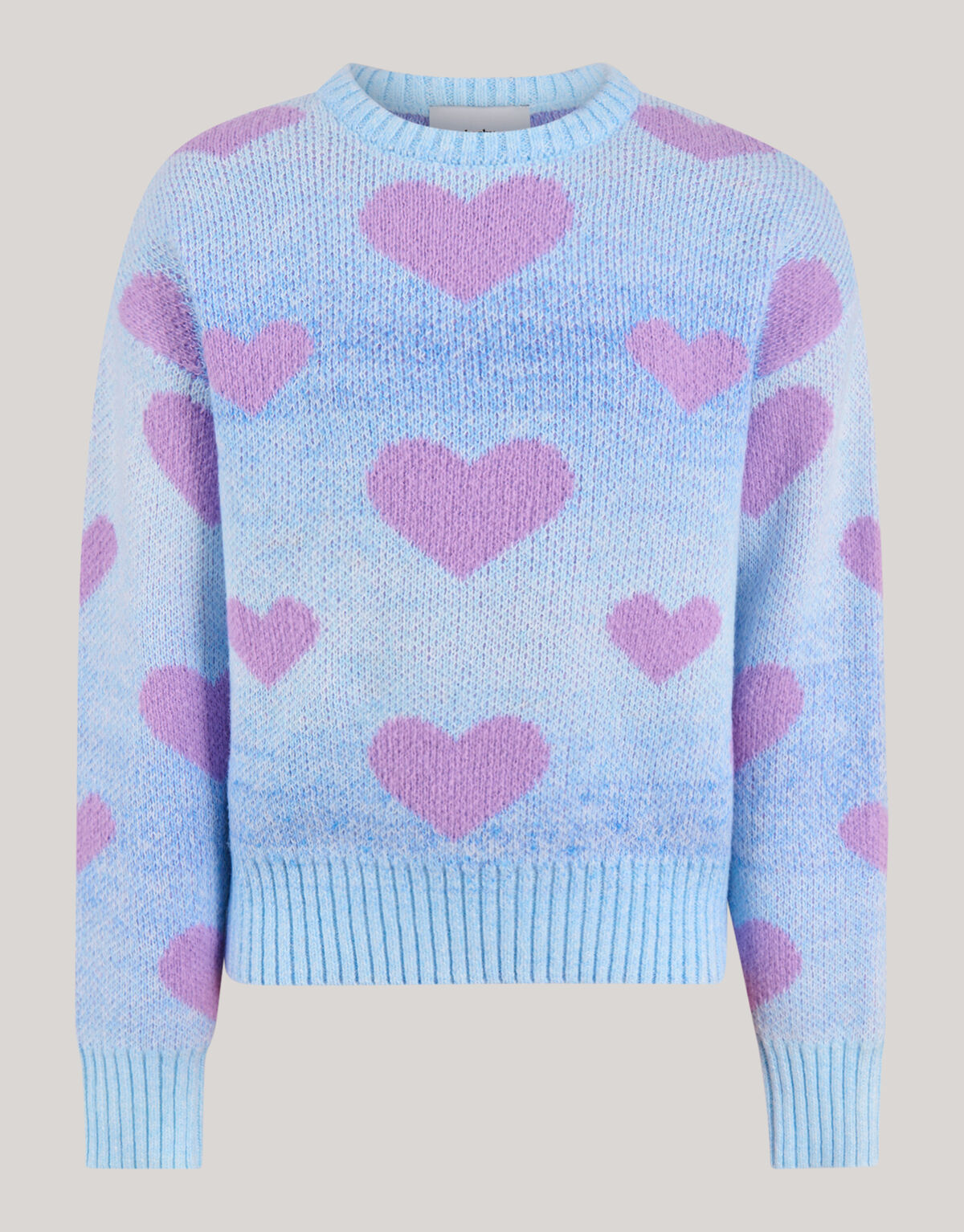 Heart Printed Degrade Trui Blauw SHOEBY GIRLS