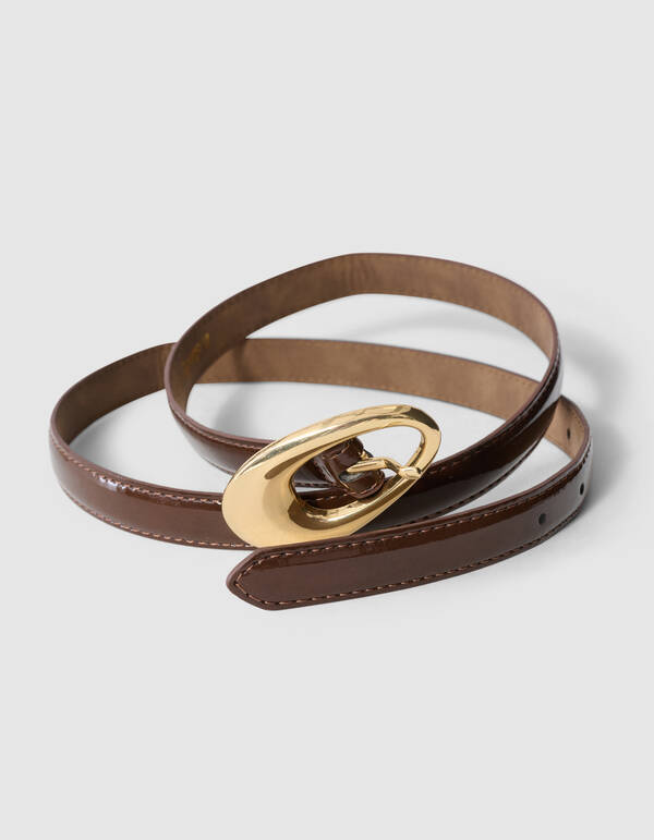 Lak Riem Donkerbruin SHOEBY ACCESSOIRES