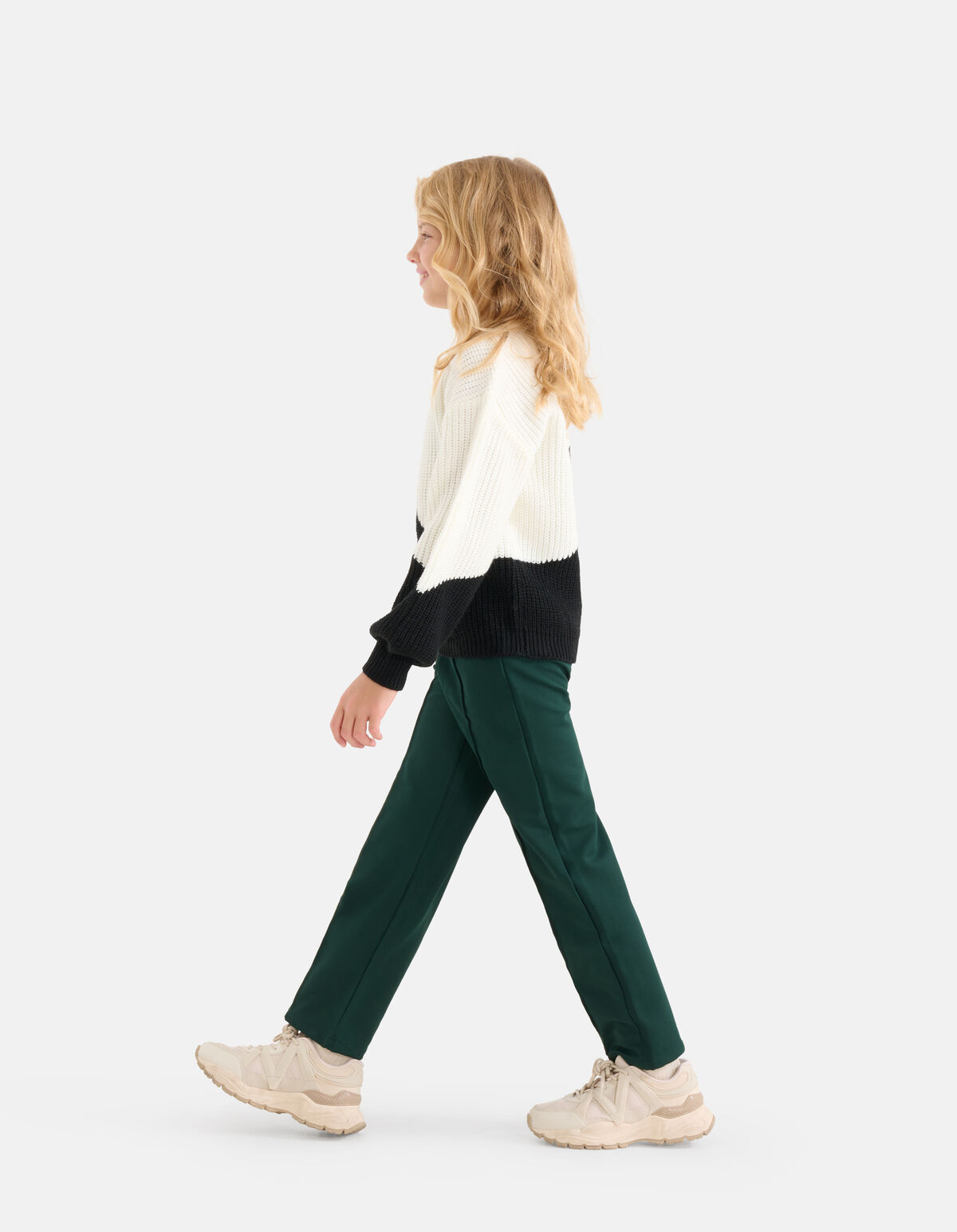 Colorblock Trui Zwart/Wit SHOEBY GIRLS